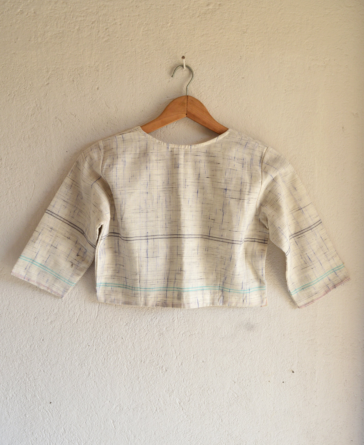 Indigo and Black Futki Saree Blouse