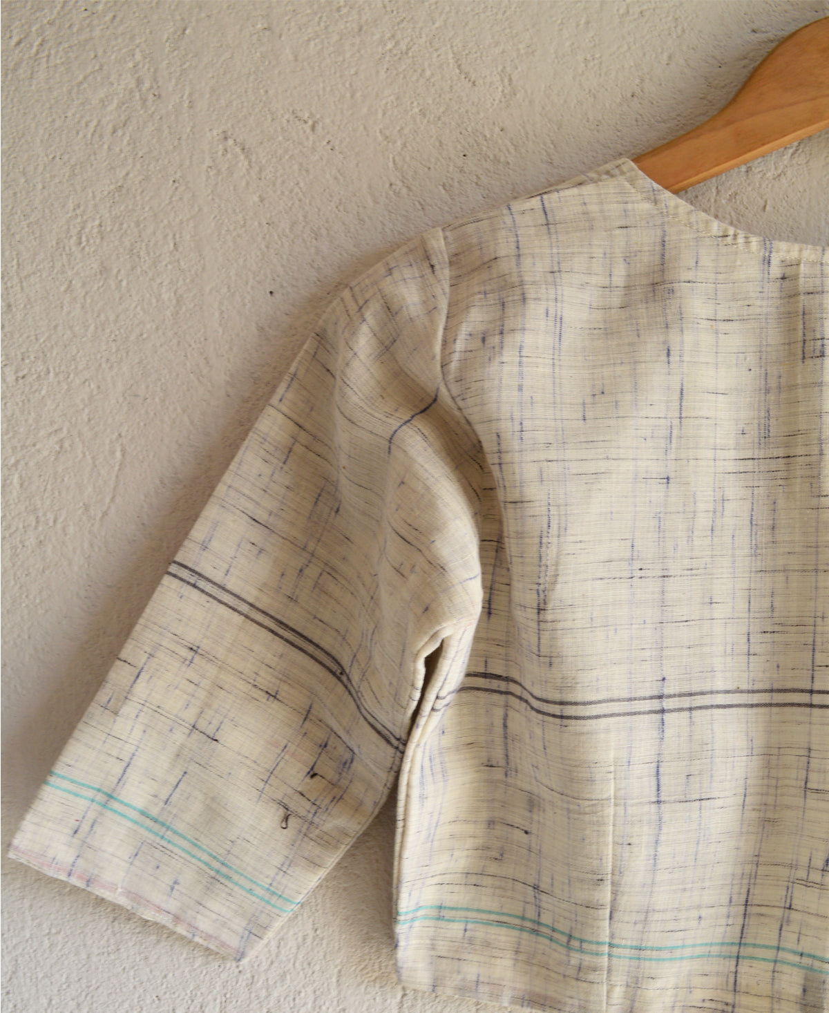 Indigo and Black Futki Saree Blouse