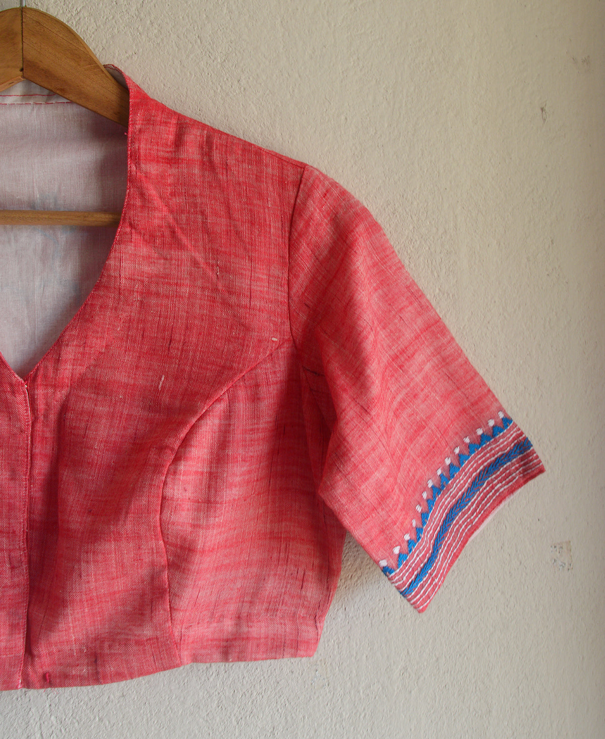 Strawberry Red Saree Blouse