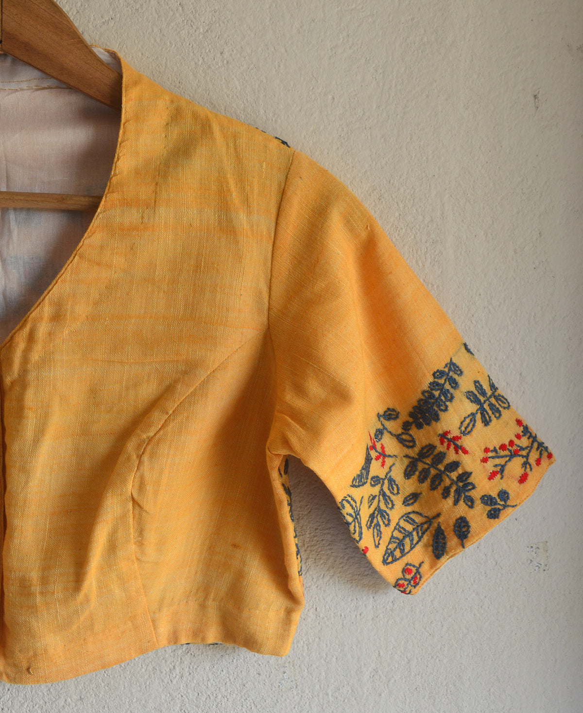 Golden Yellow Saree Blouse