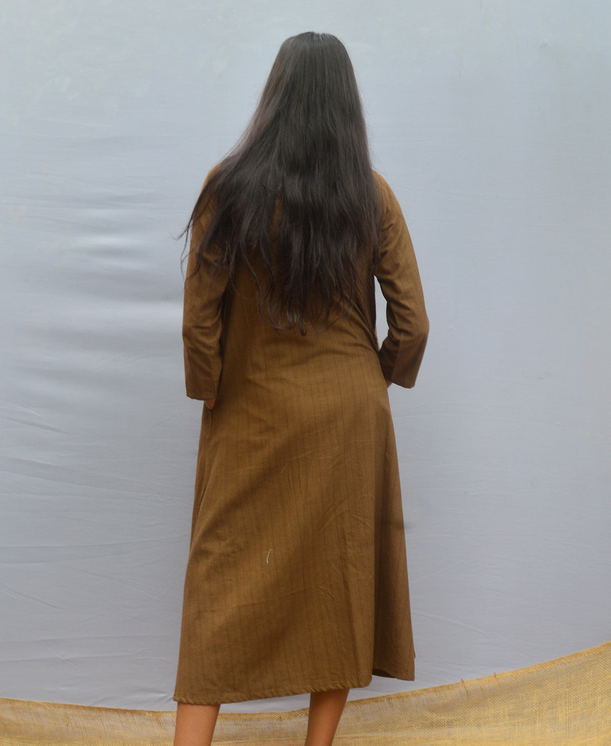 Coffee Brown Tailored Long Top