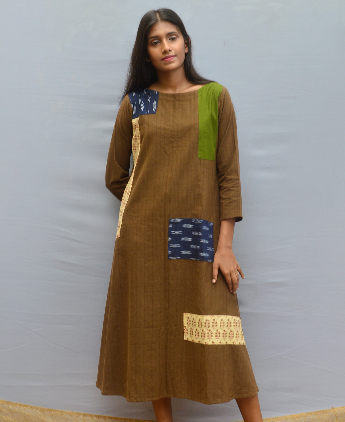 Coffee Brown Tailored Long Top