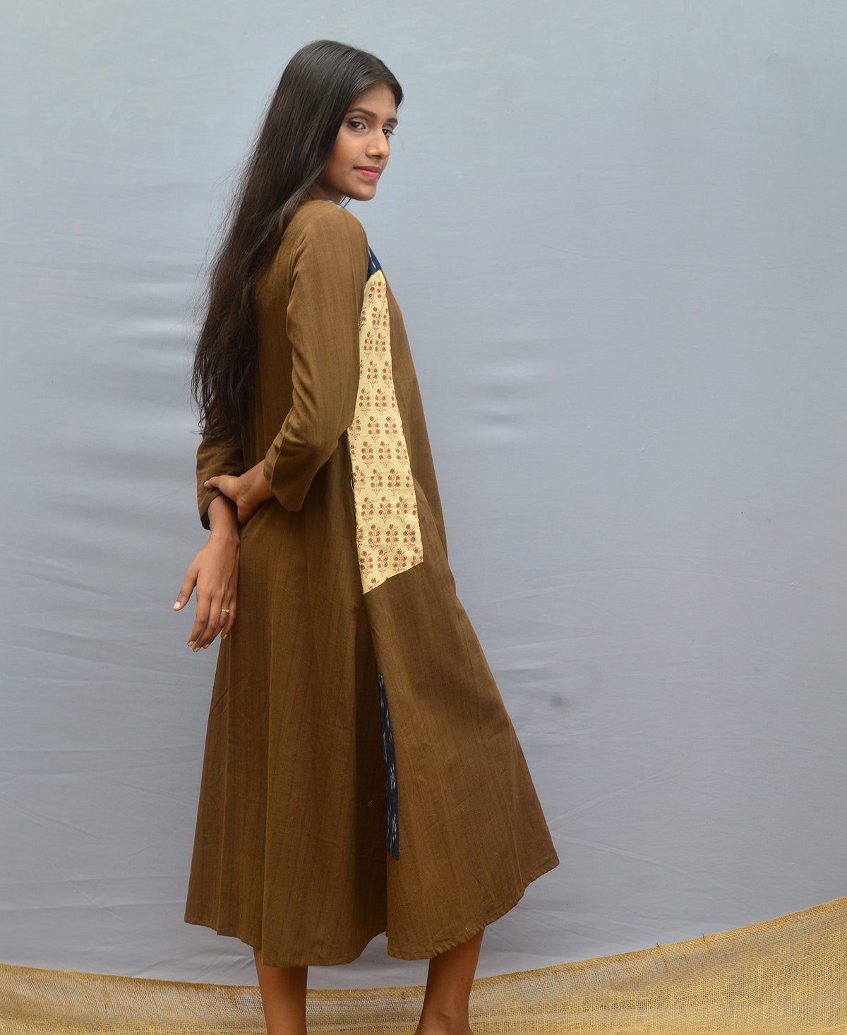 Coffee Brown Tailored Long Top