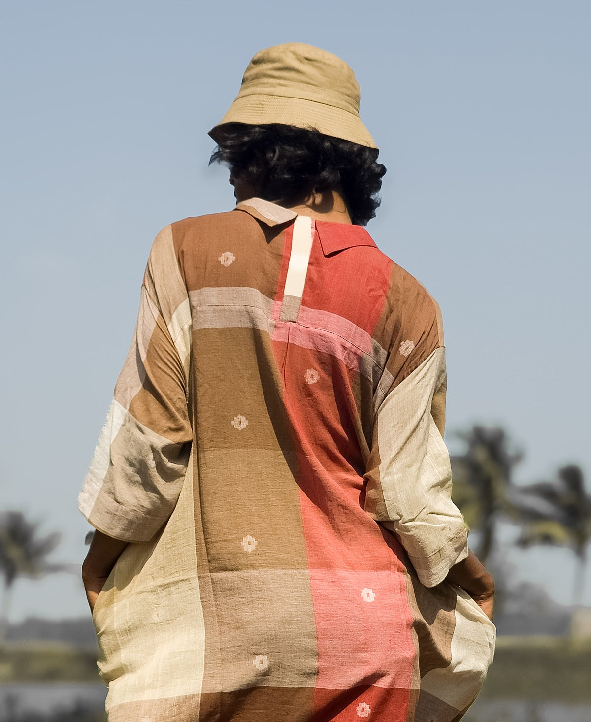 Charulata Jamdani Antifit Long Shirt Dress