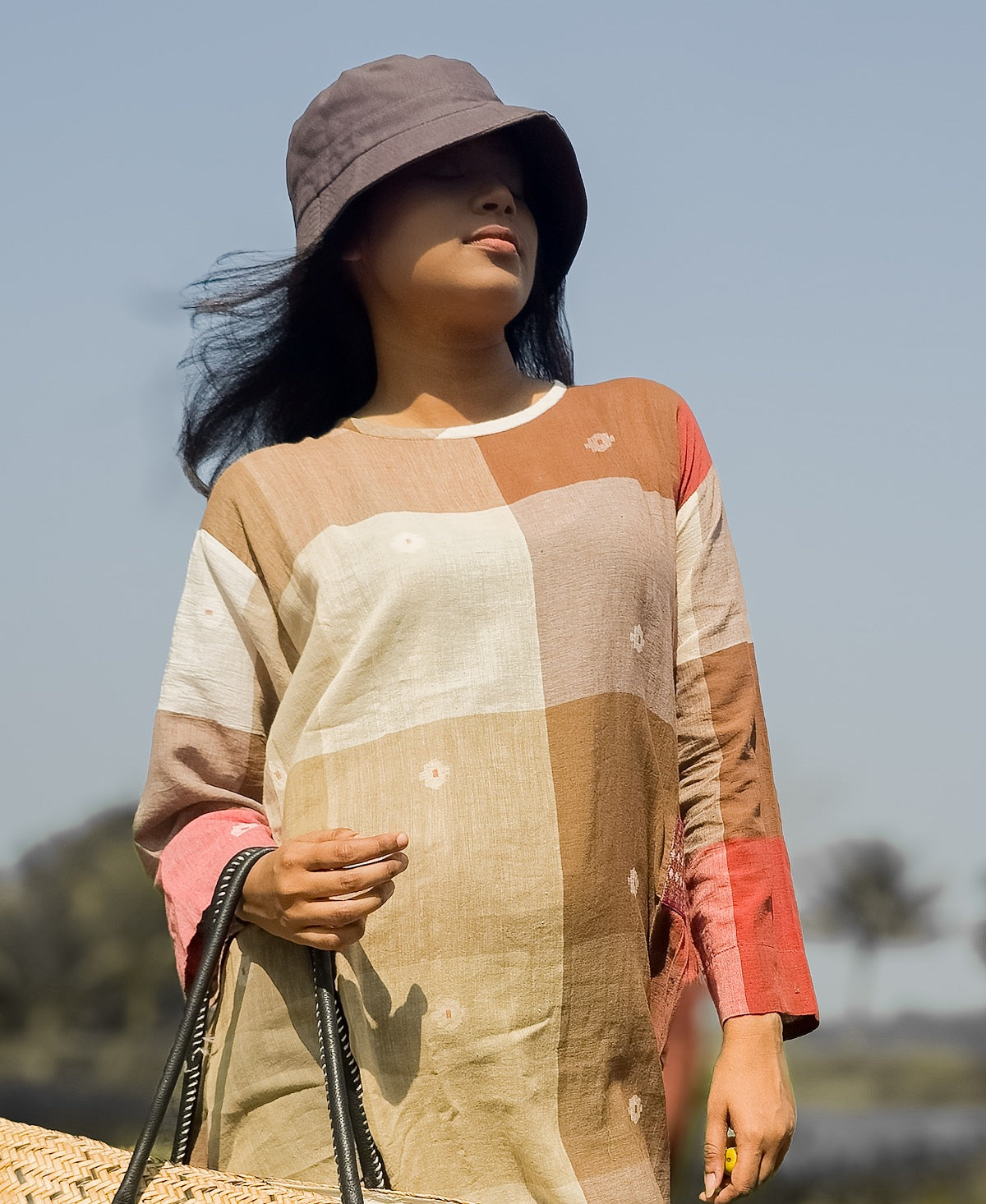 Sonali Jamdani Drop Waist Dress
