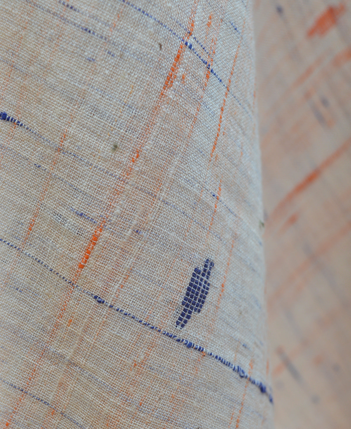 Indigo & Orange Futki Jamdani Dupatta