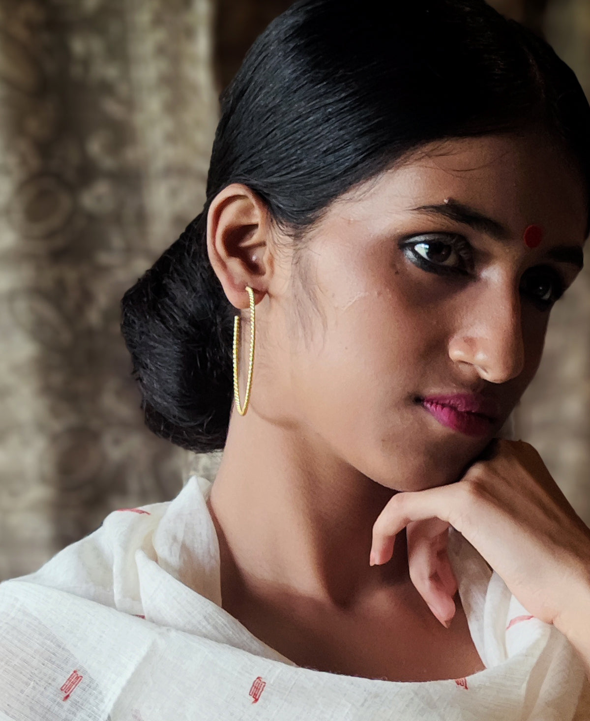 Swarna Taranga Gold Plated Hoop