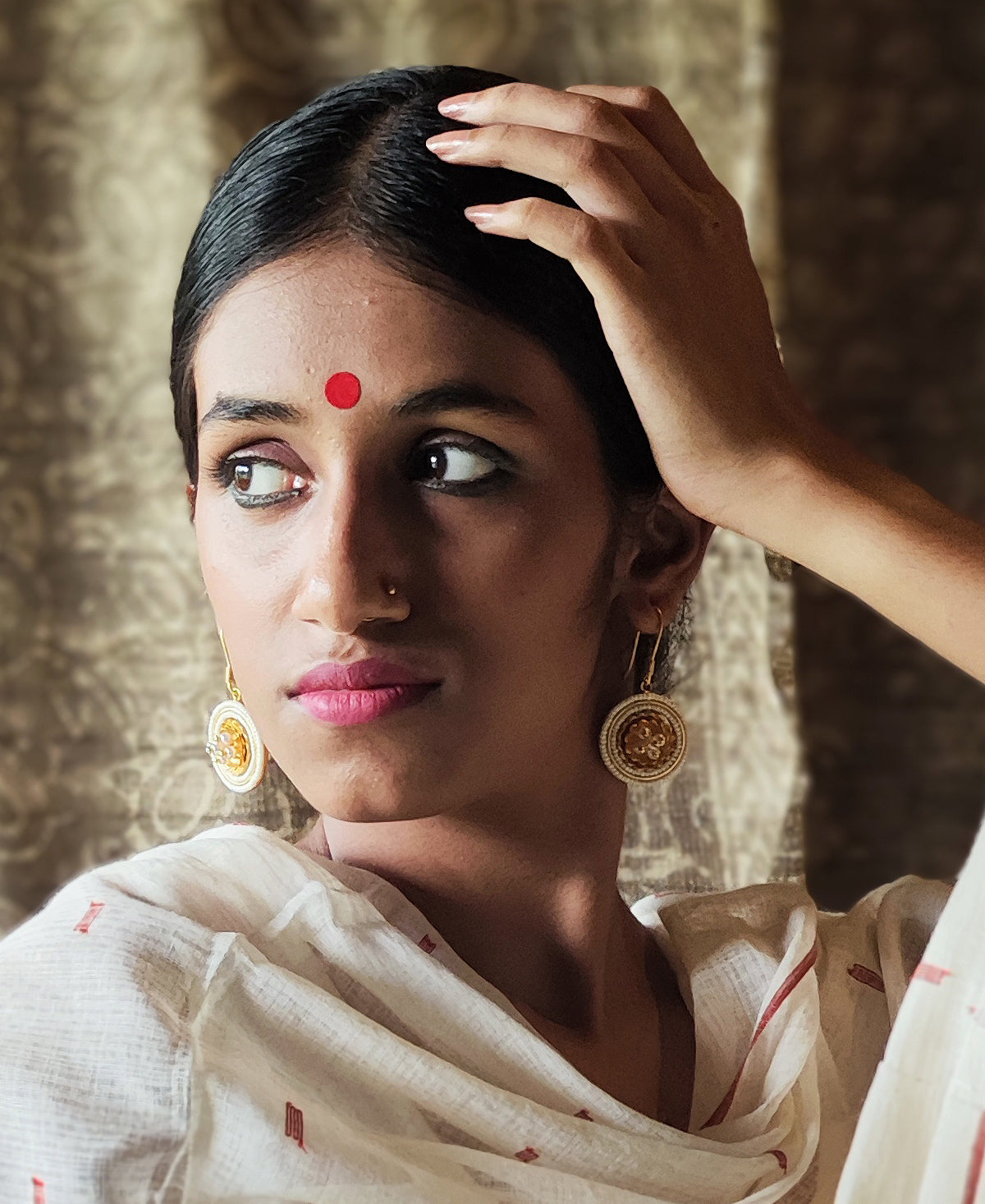 Padma Mukta - Gold Plated Ear Drop