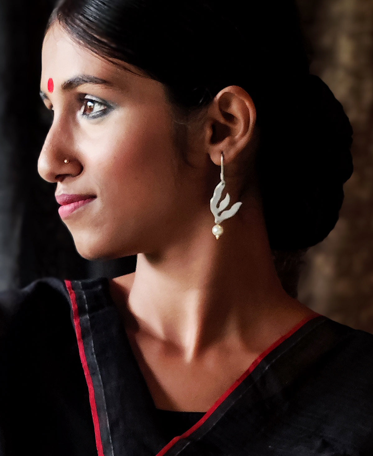 Laharika - Silver Plated Earring