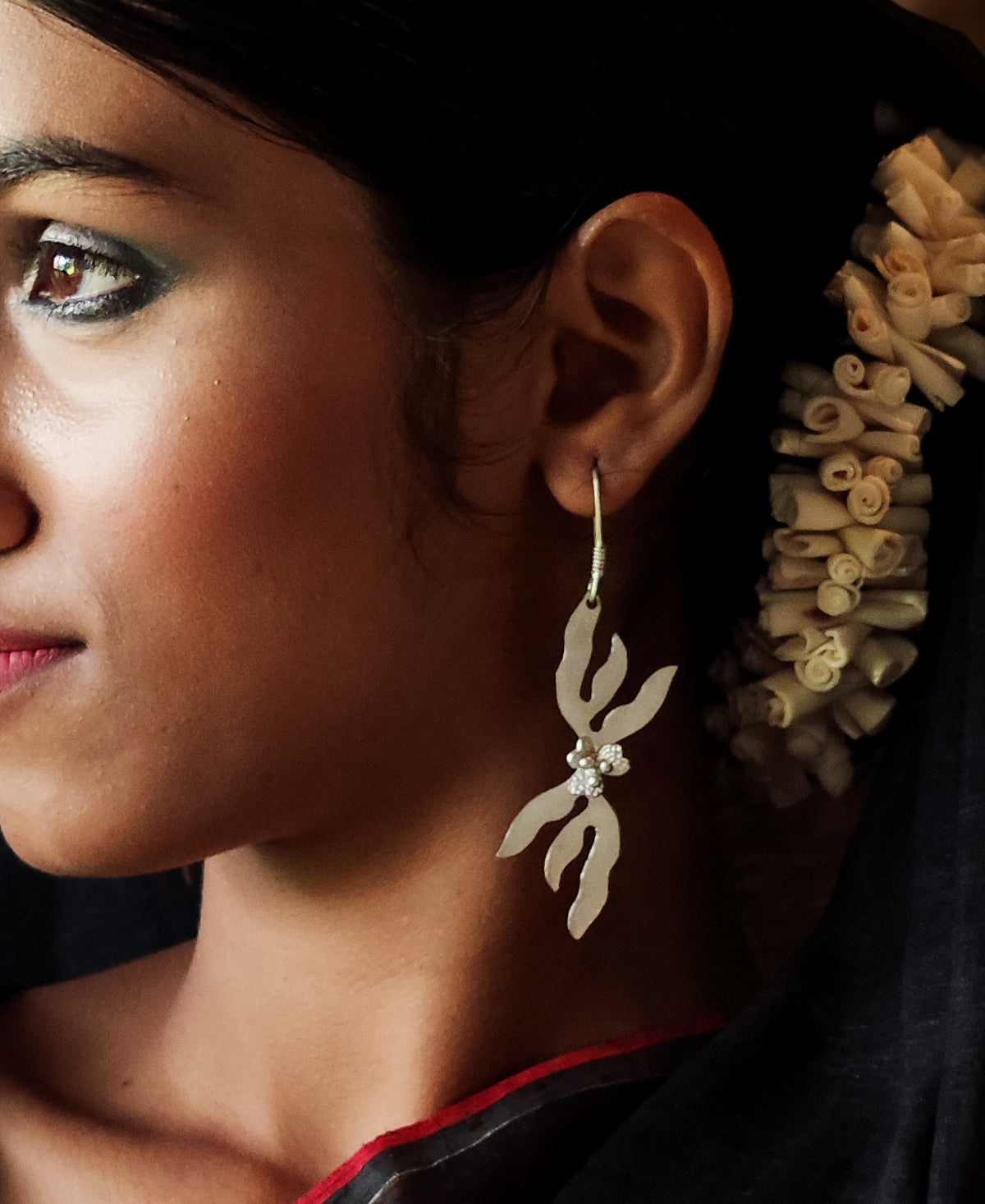 Srotini - Silver Plated Earring