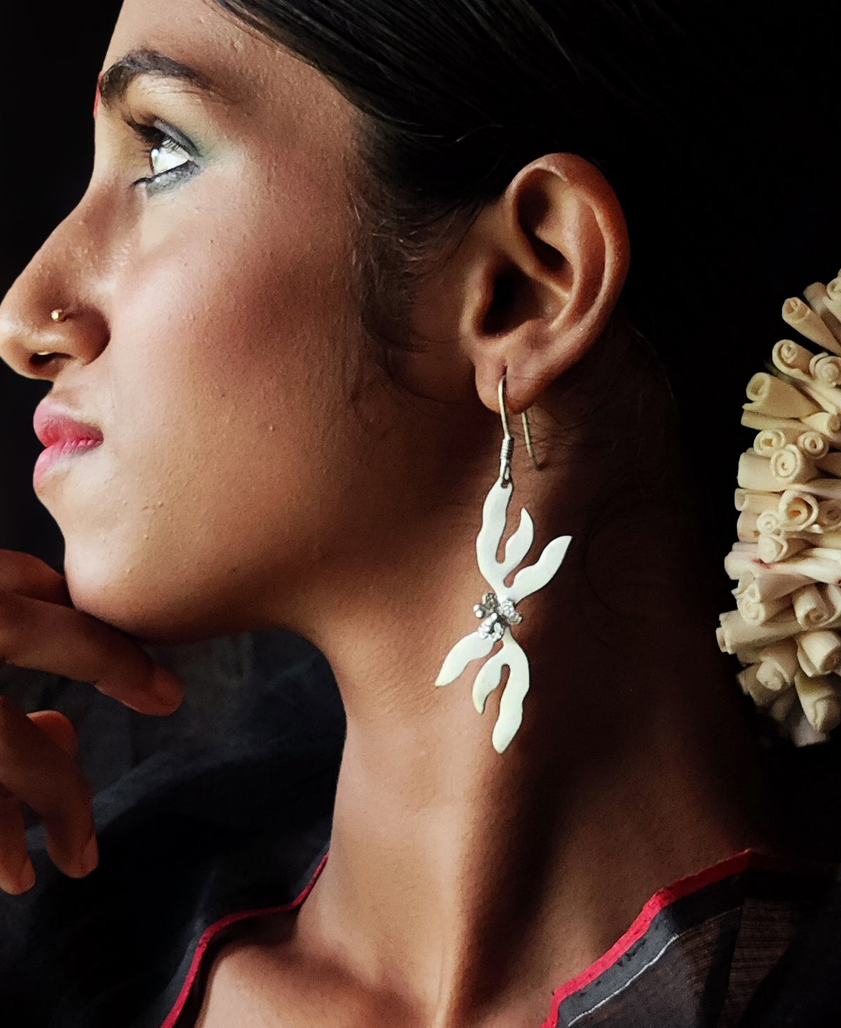 Srotini - Silver Plated Earring