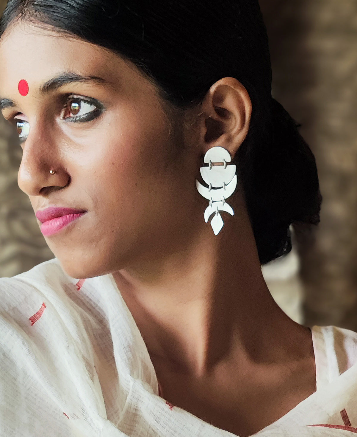 Chandrika - Silver Plated Earring