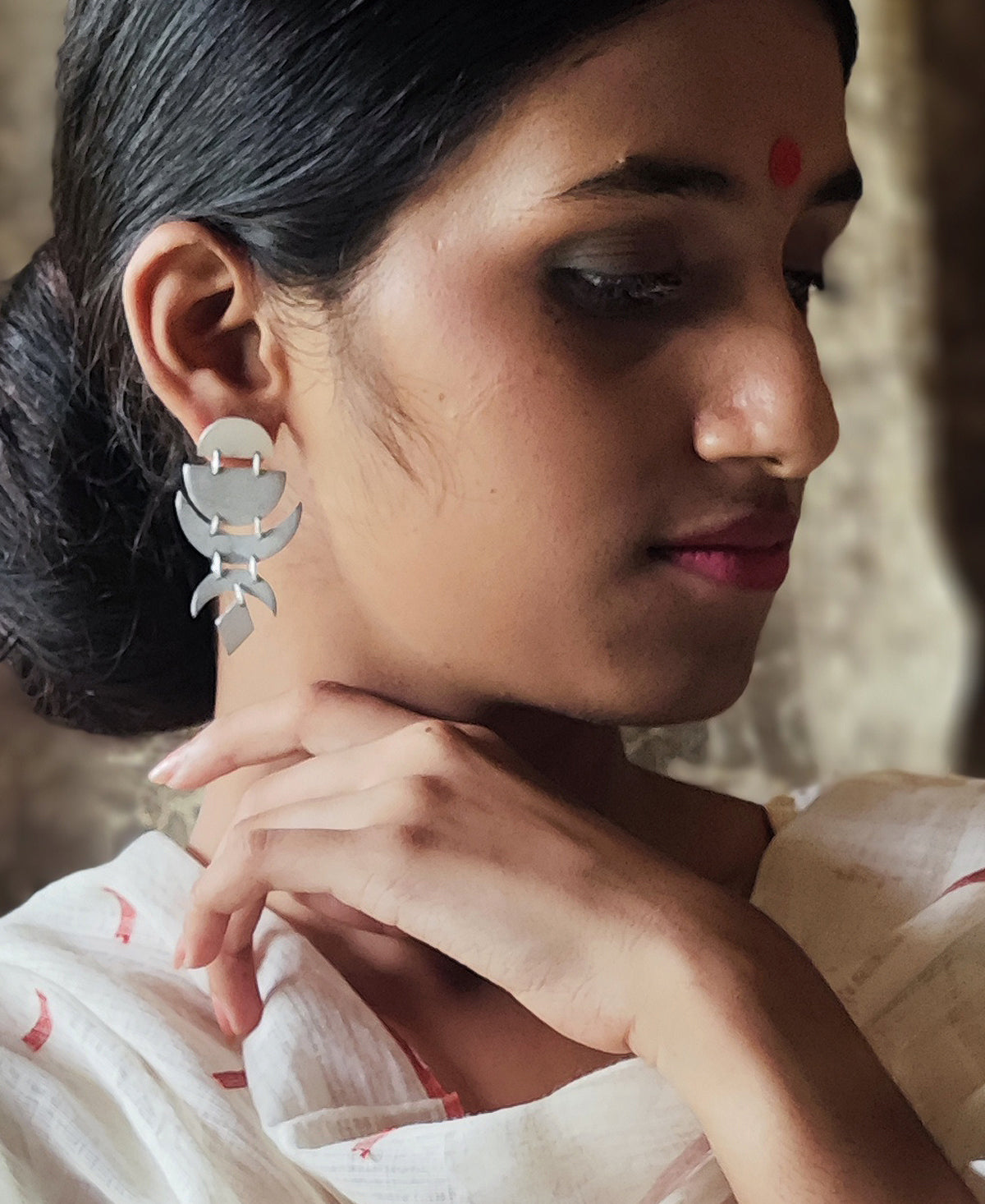 Chandrika - Silver Plated Earring