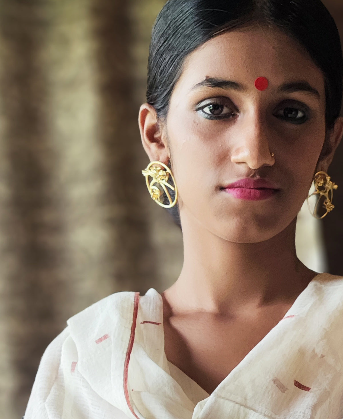 Pakshini - Gold Plated Ear Stud