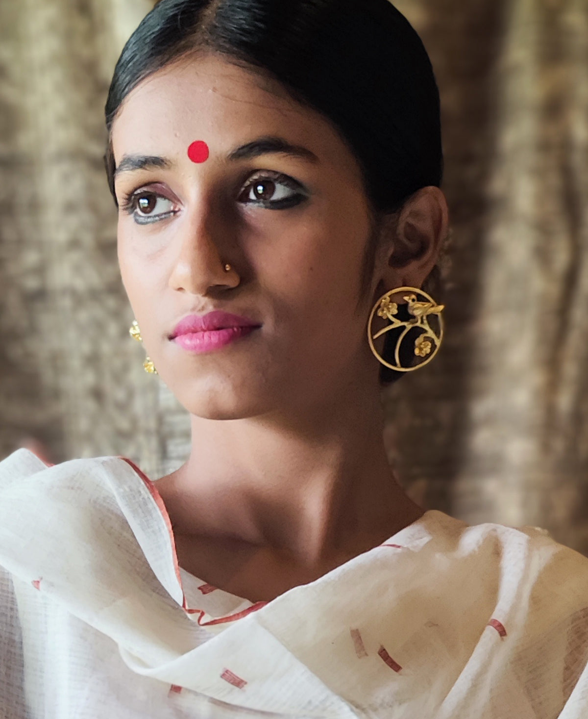 Pakshini - Gold Plated Ear Stud