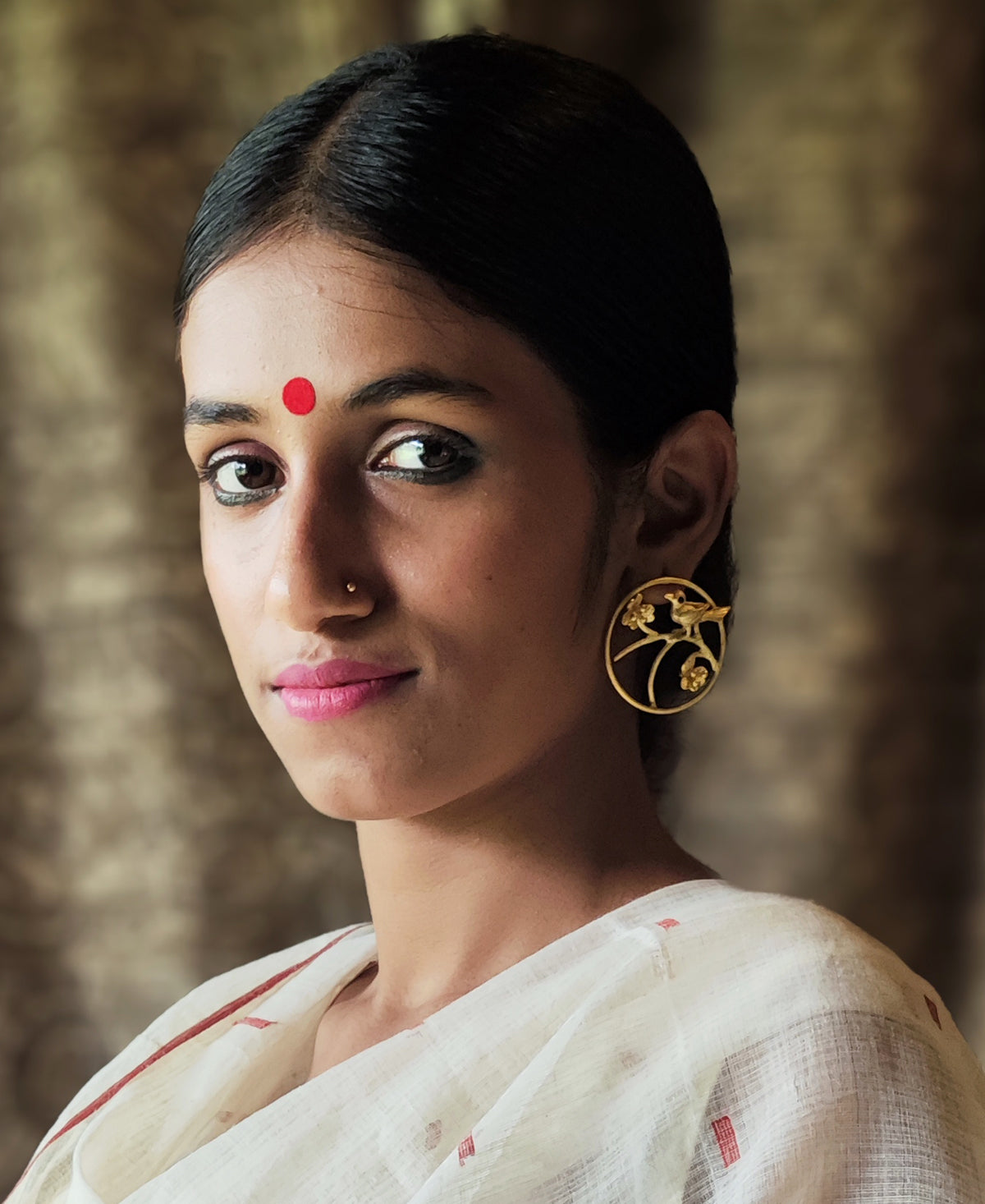 Pakshini - Gold Plated Ear Stud