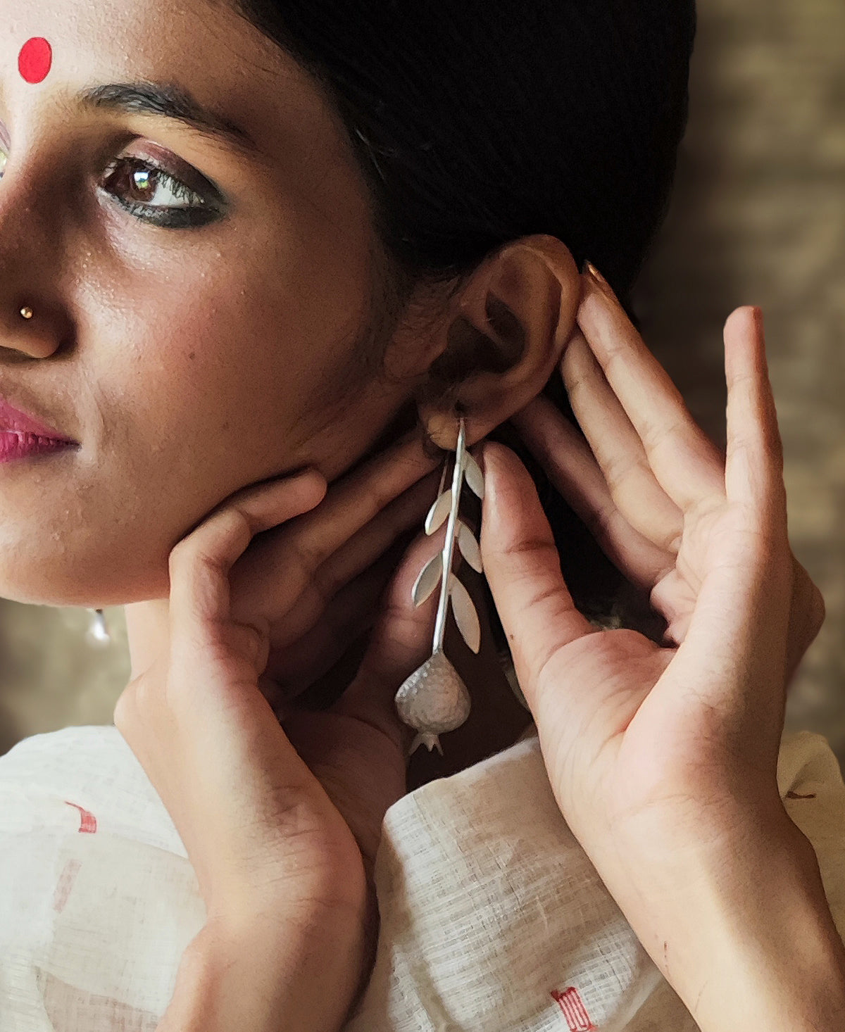 Rohita - Silver Plated Earring