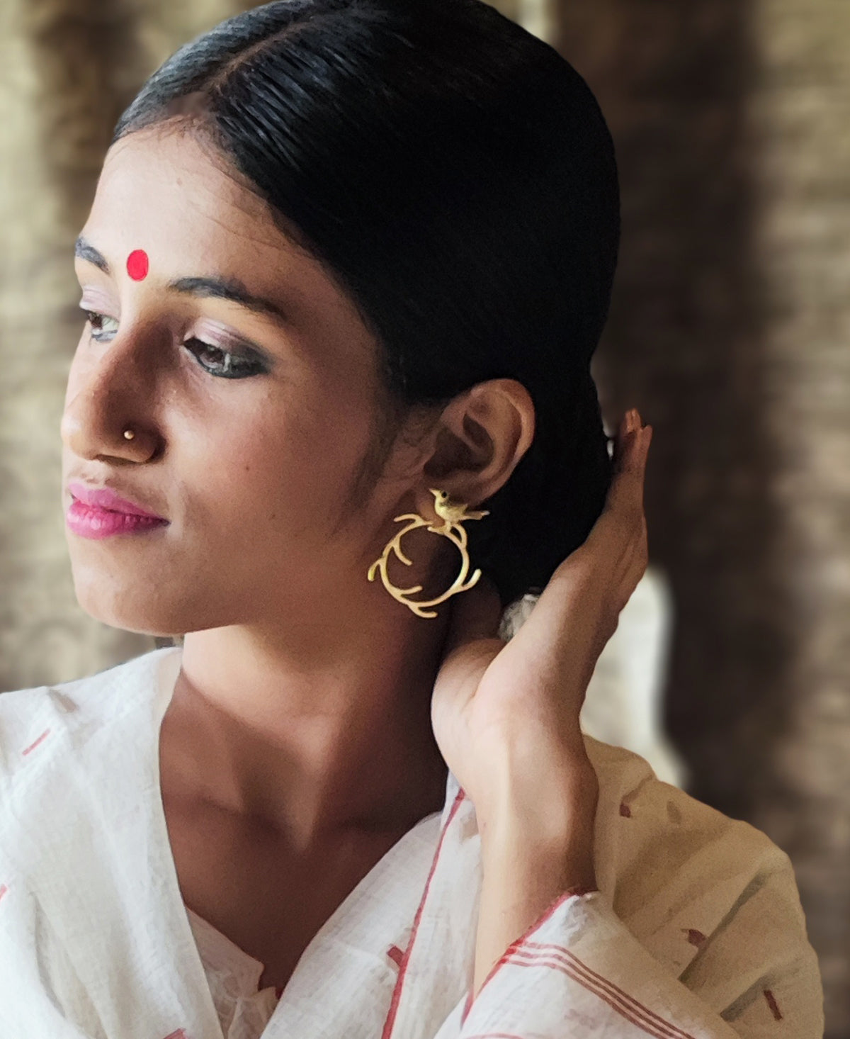 Suvarnika - Gold Plated Ear Stud