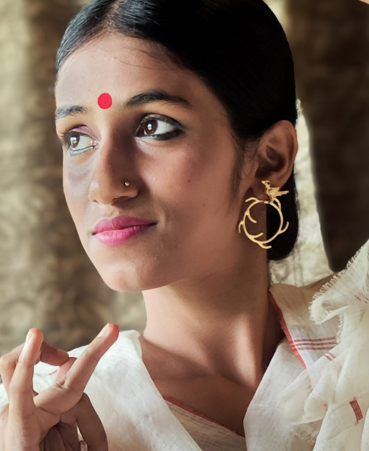 Suvarnika - Gold Plated Ear Stud