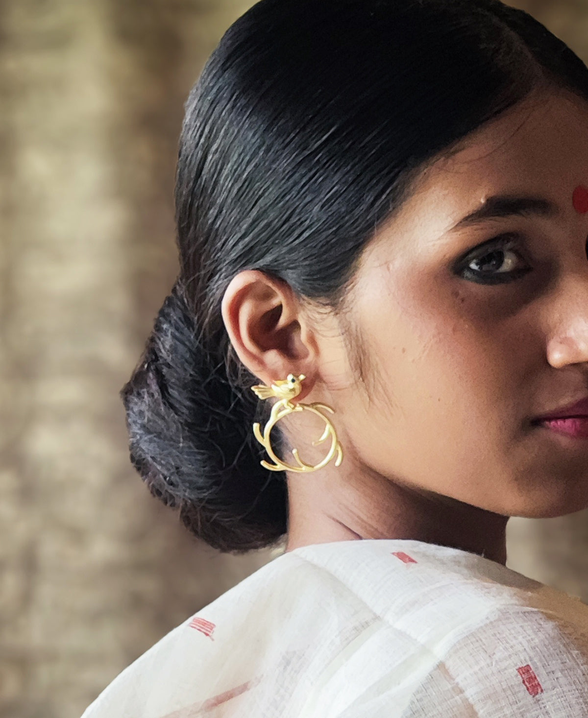 Suvarnika - Gold Plated Ear Stud