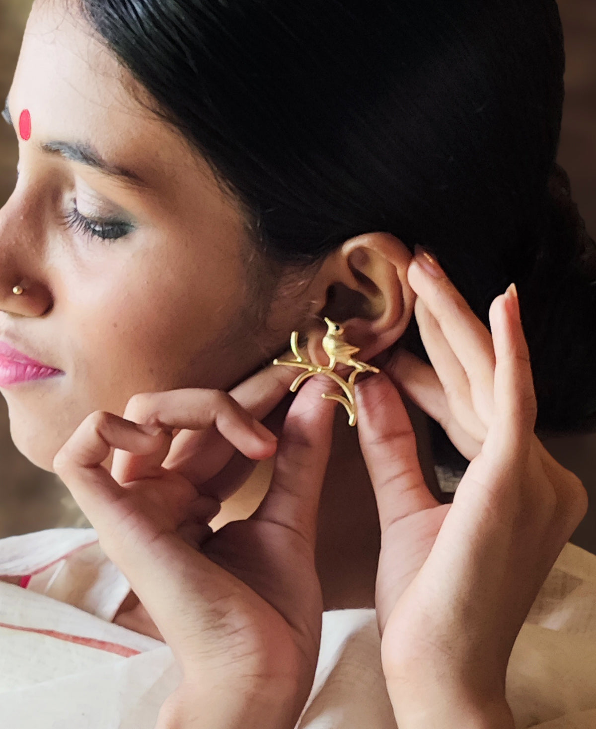 Kanana - Gold Plated Ear Stud