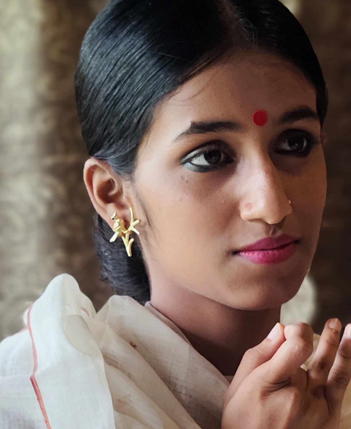 Kanana - Gold Plated Ear Stud