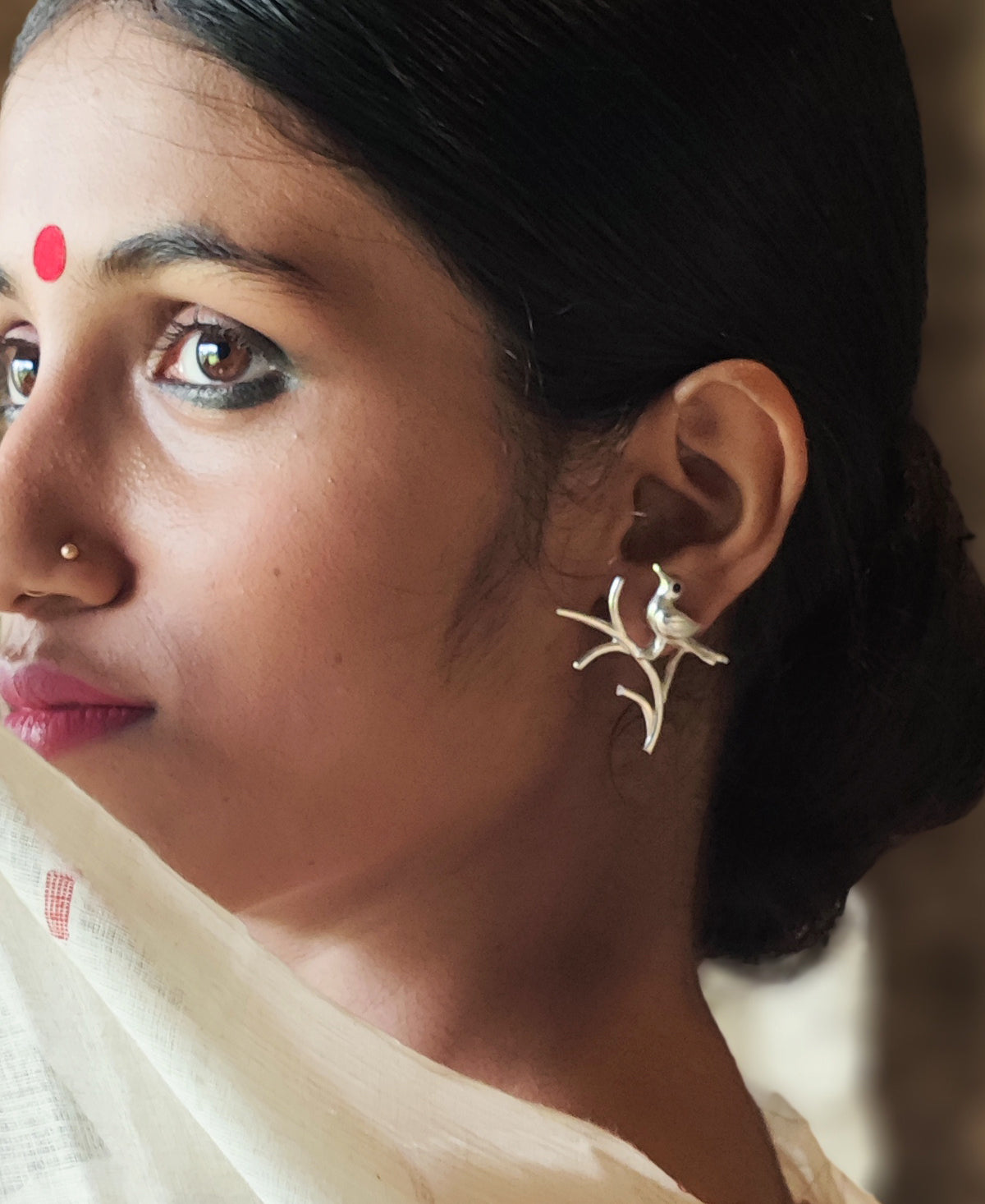 Kanana - Silver Plated Ear Stud