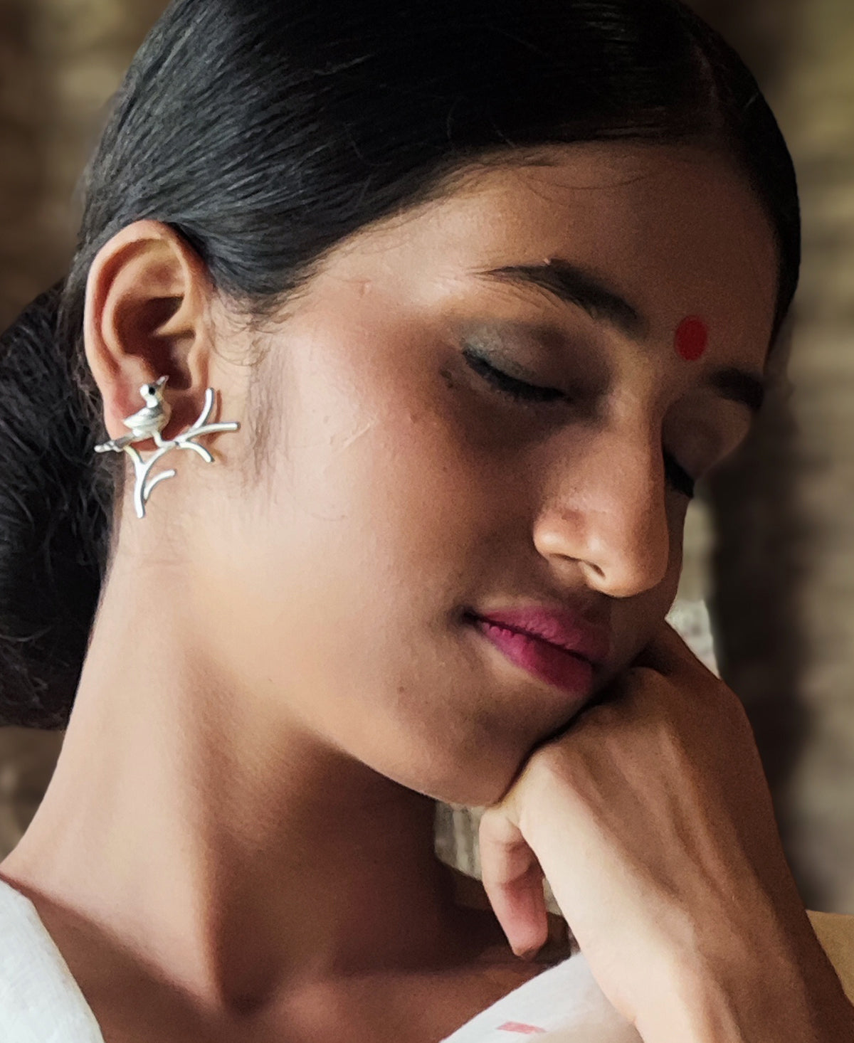 Kanana - Silver Plated Ear Stud