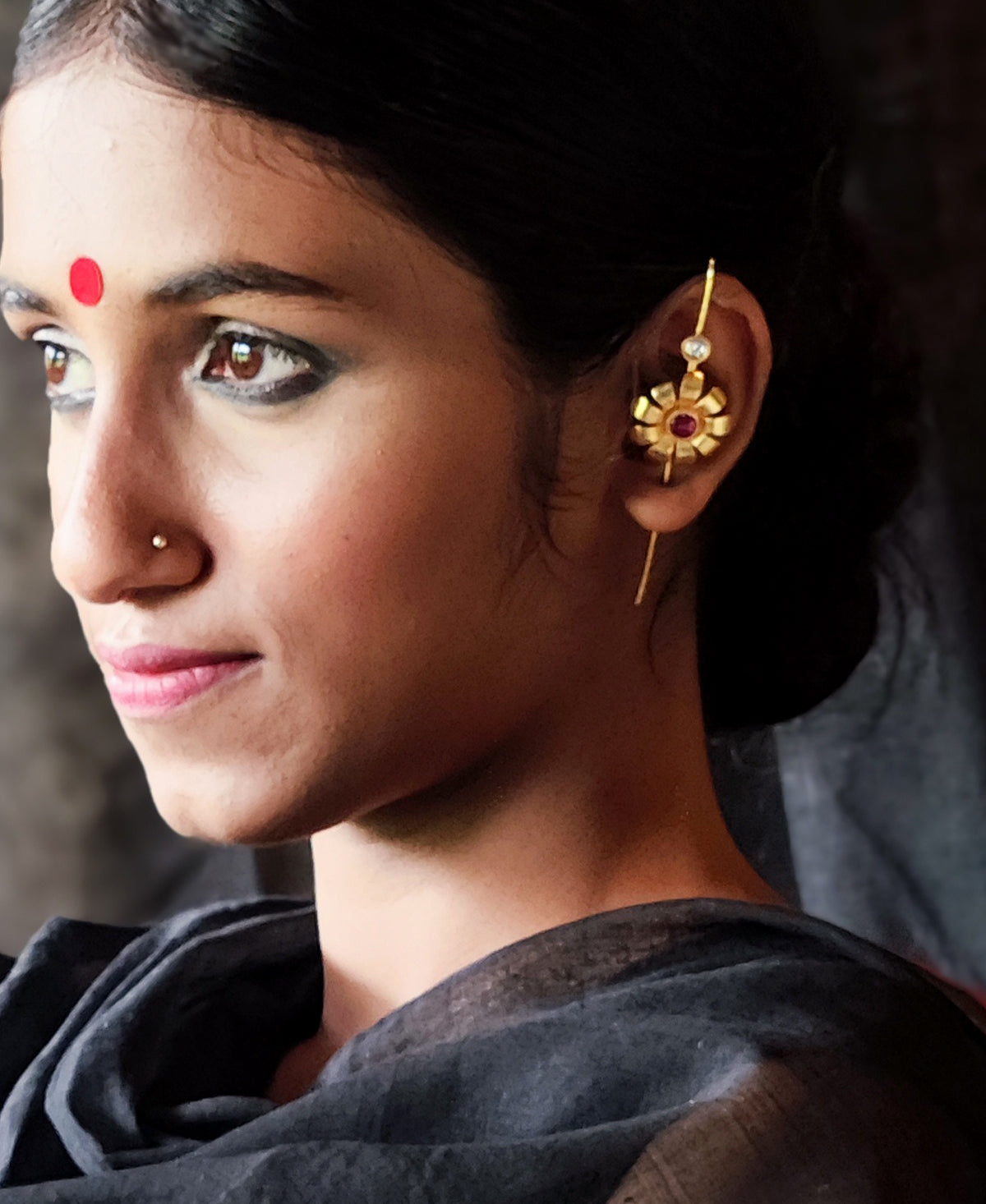 Pushpanjali Gold Plated Ear Cuff