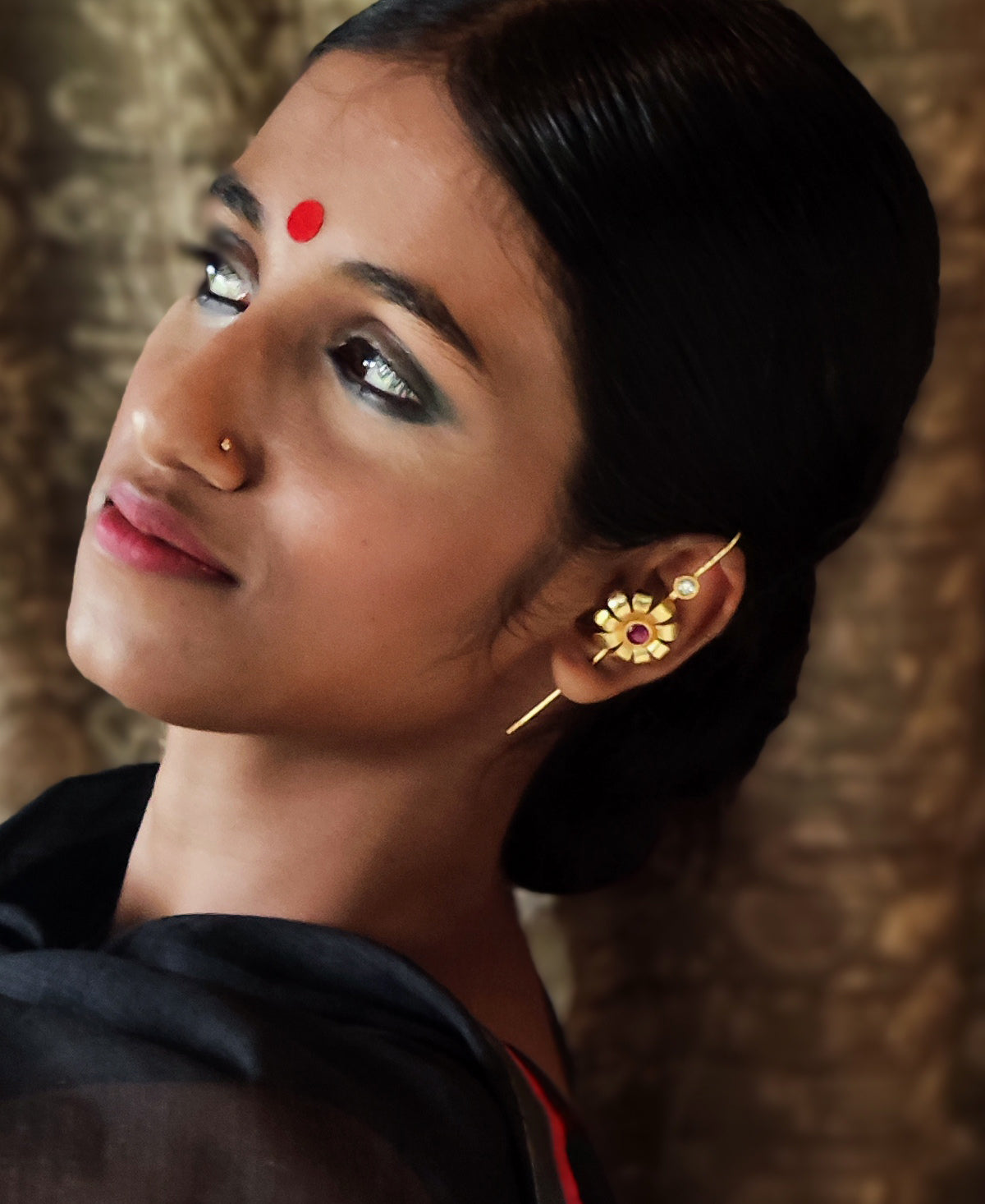 Pushpanjali Gold Plated Ear Cuff