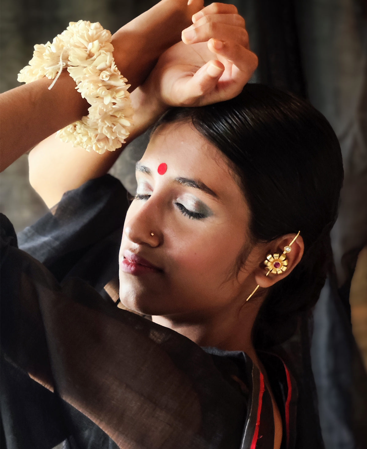 Pushpanjali Gold Plated Ear Cuff