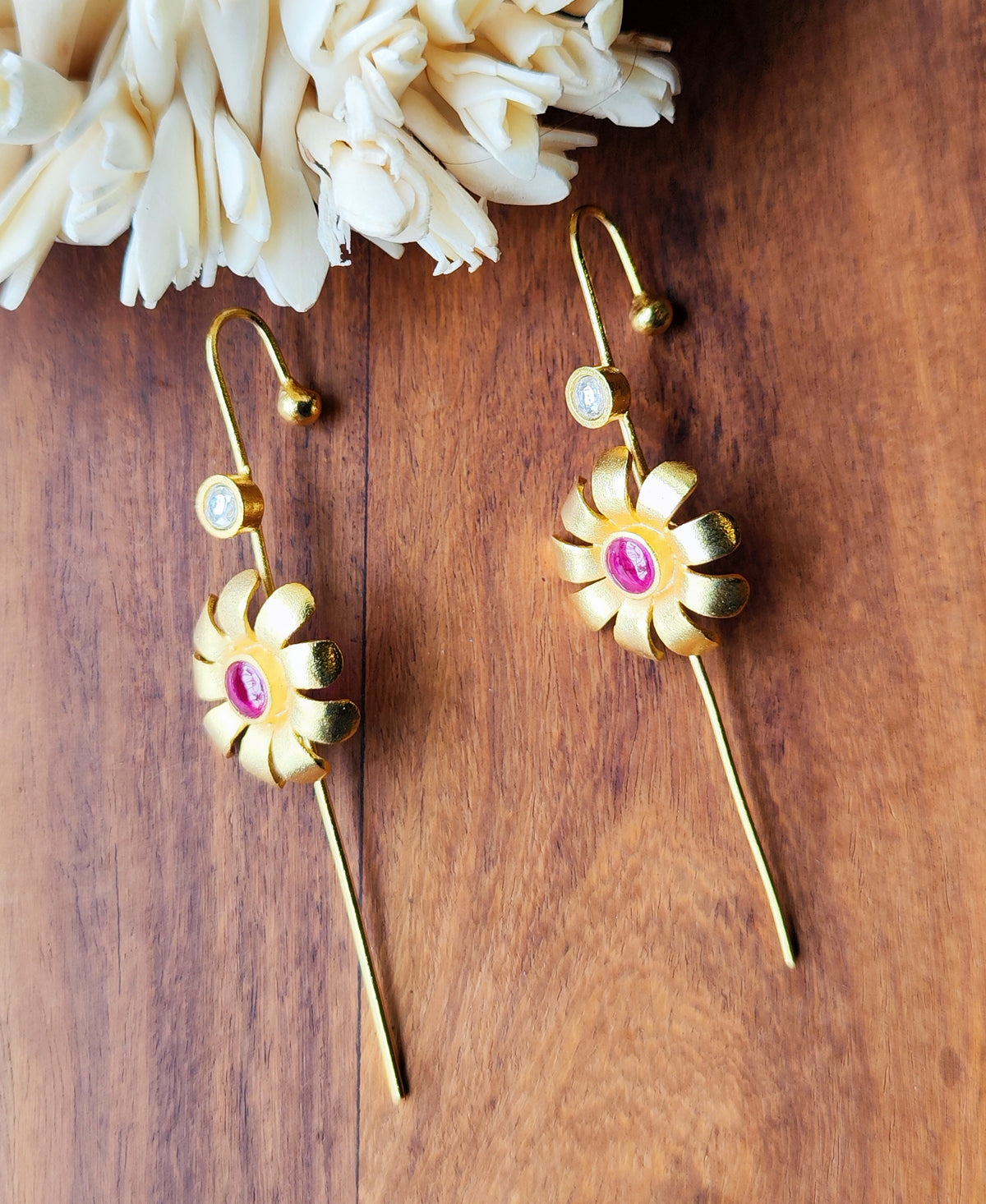 Pushpanjali Gold Plated Ear Cuff