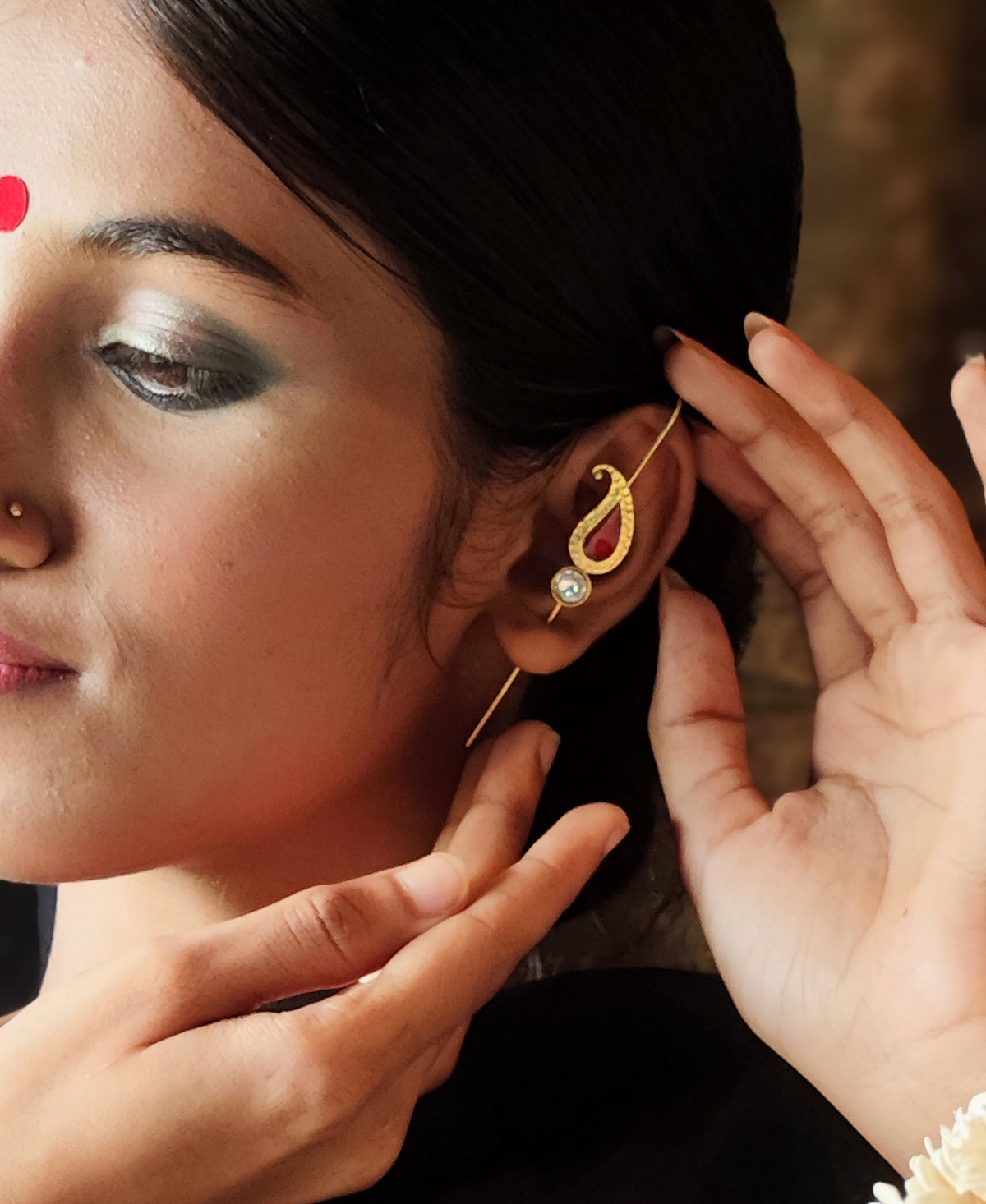Bindu Gold Plated Ear Cuff
