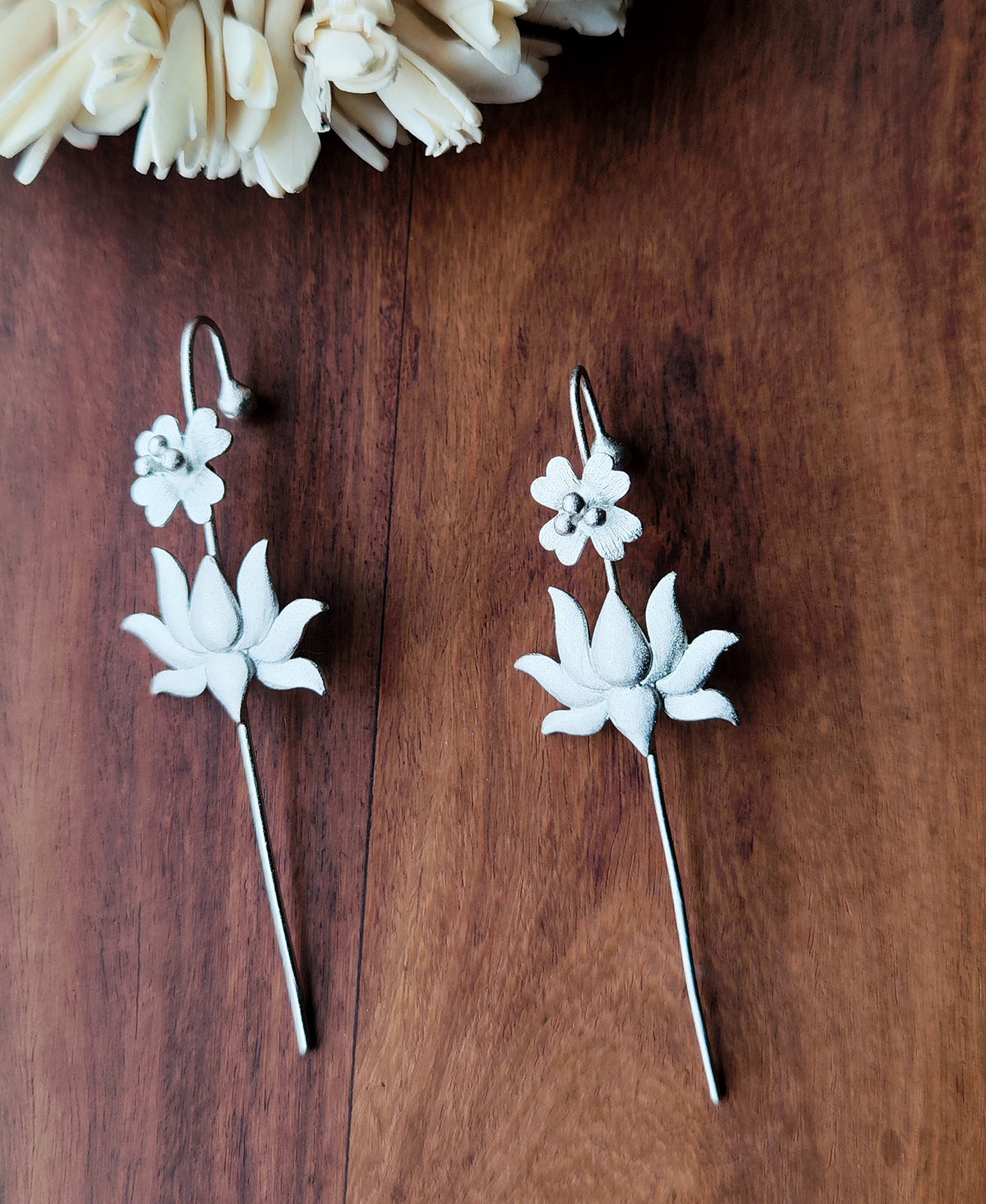 Kumudini Silver Plated Ear Cuff