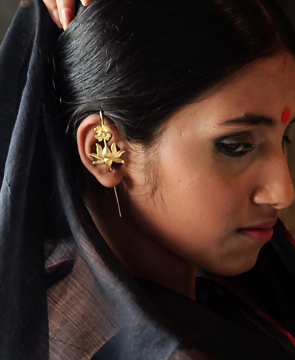 Kumudini Gold Plated Ear Cuff
