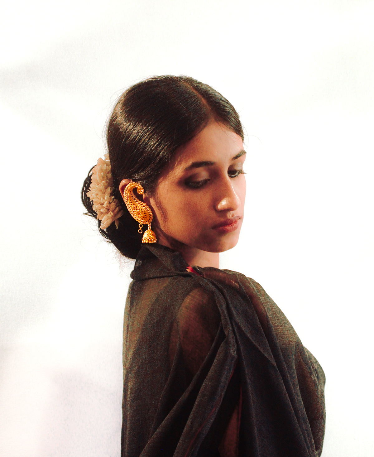 Chandrika Kaan Jhumka Gold