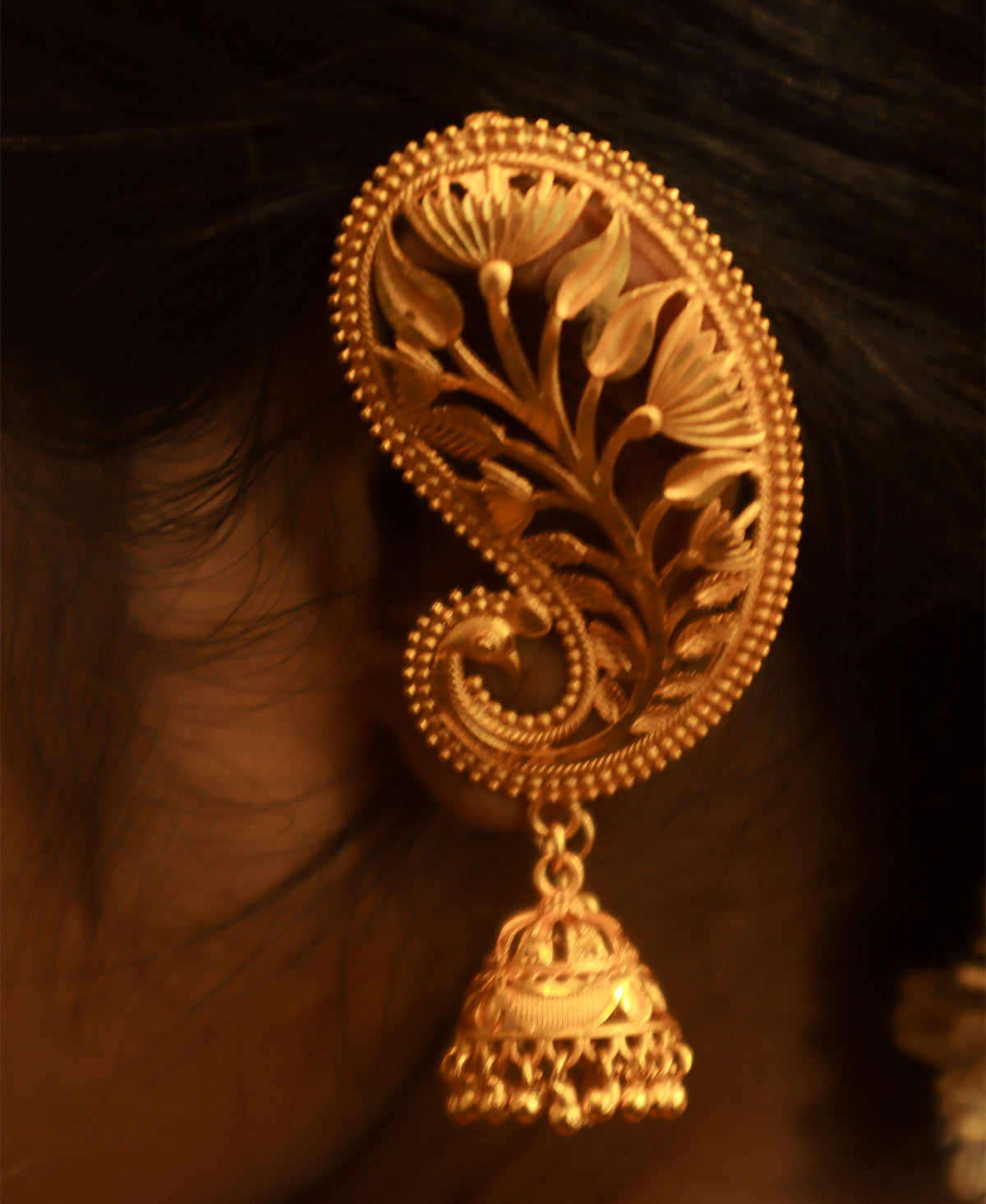 Rupsona Kalka Gold Jhumka