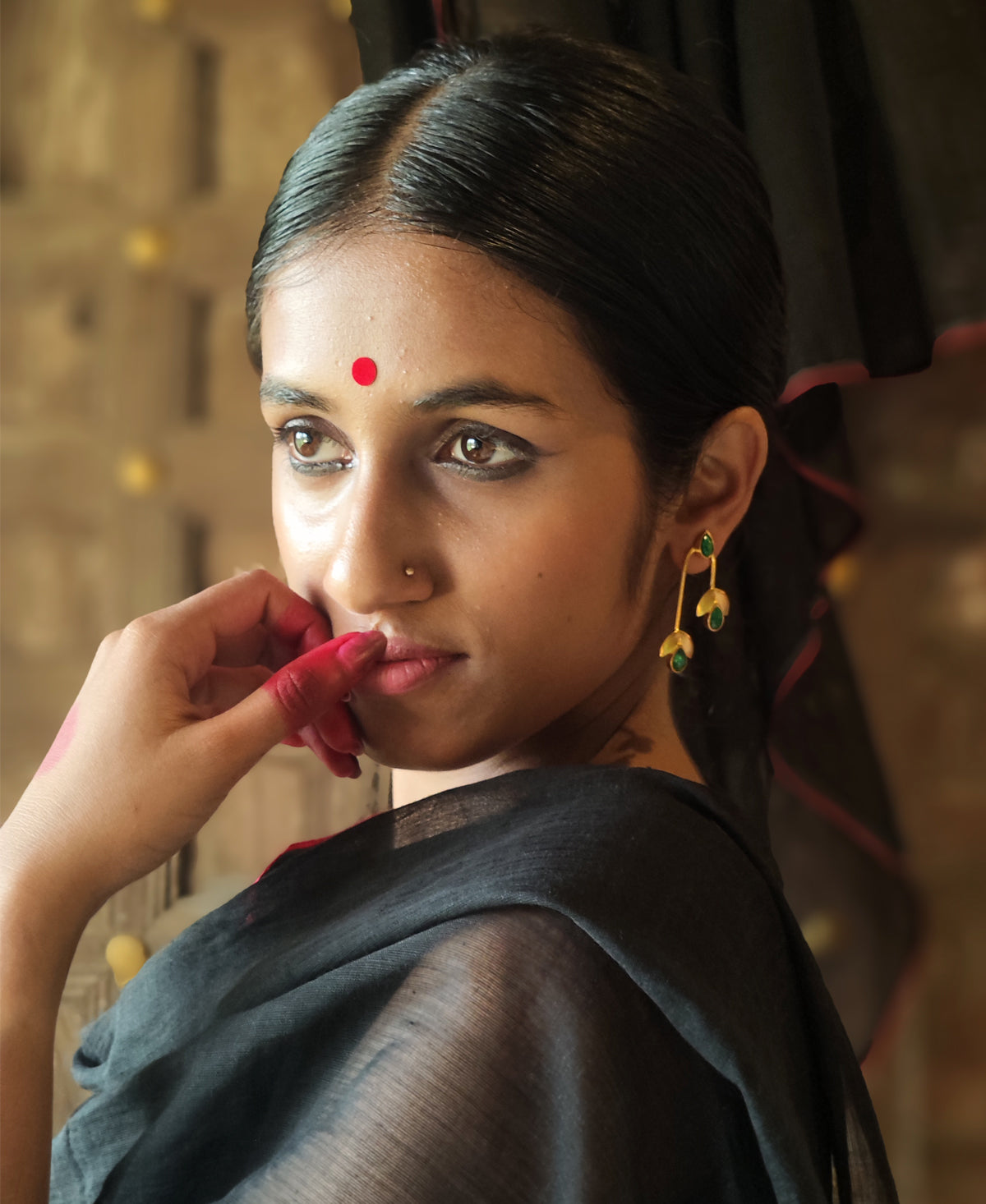 Sobuj Ananga Pallav Earring