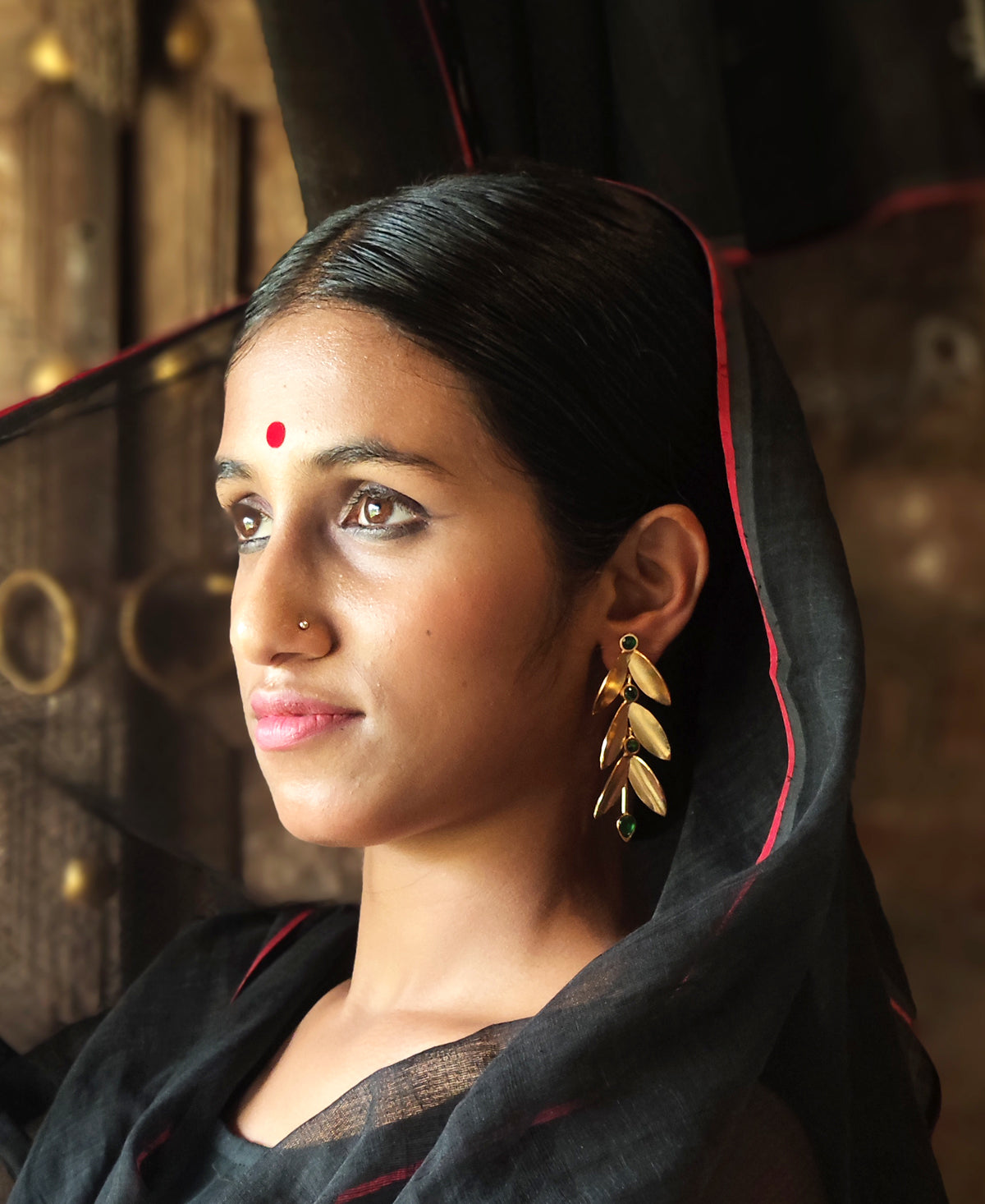 Sobuj Kusum Pallav Earring