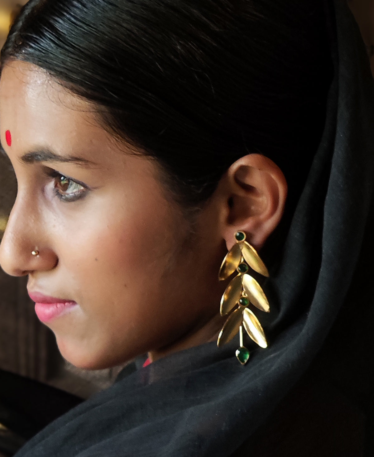 Sobuj Kusum Pallav Earring