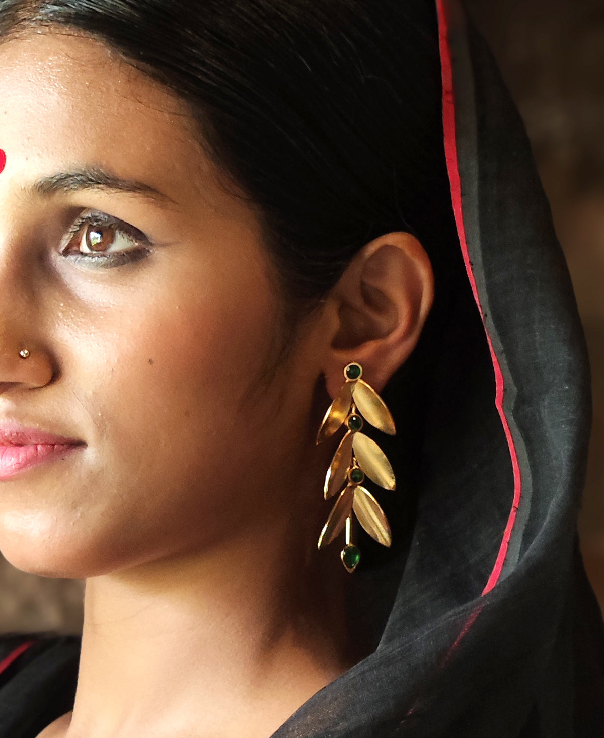 Sobuj Kusum Pallav Earring