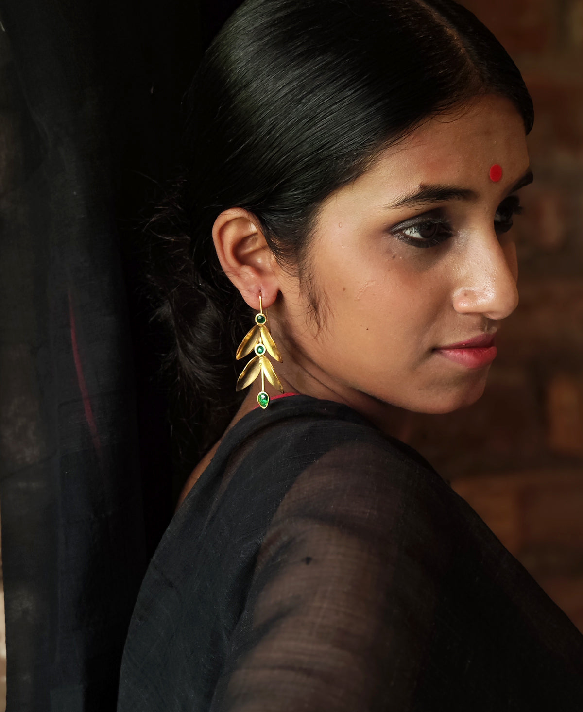 Sobuj Banalata Pallav Earring