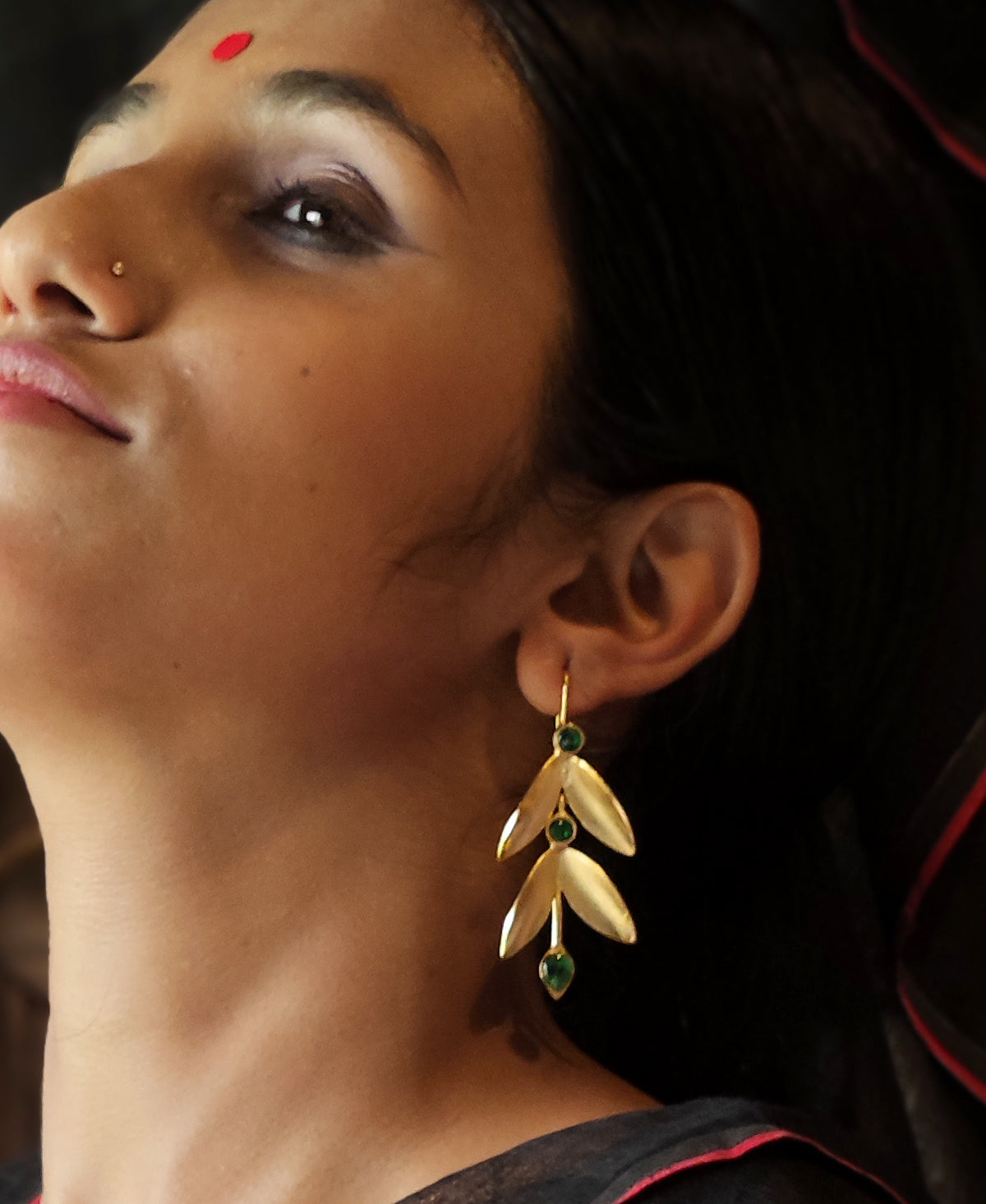 Sobuj Banalata Pallav Earring