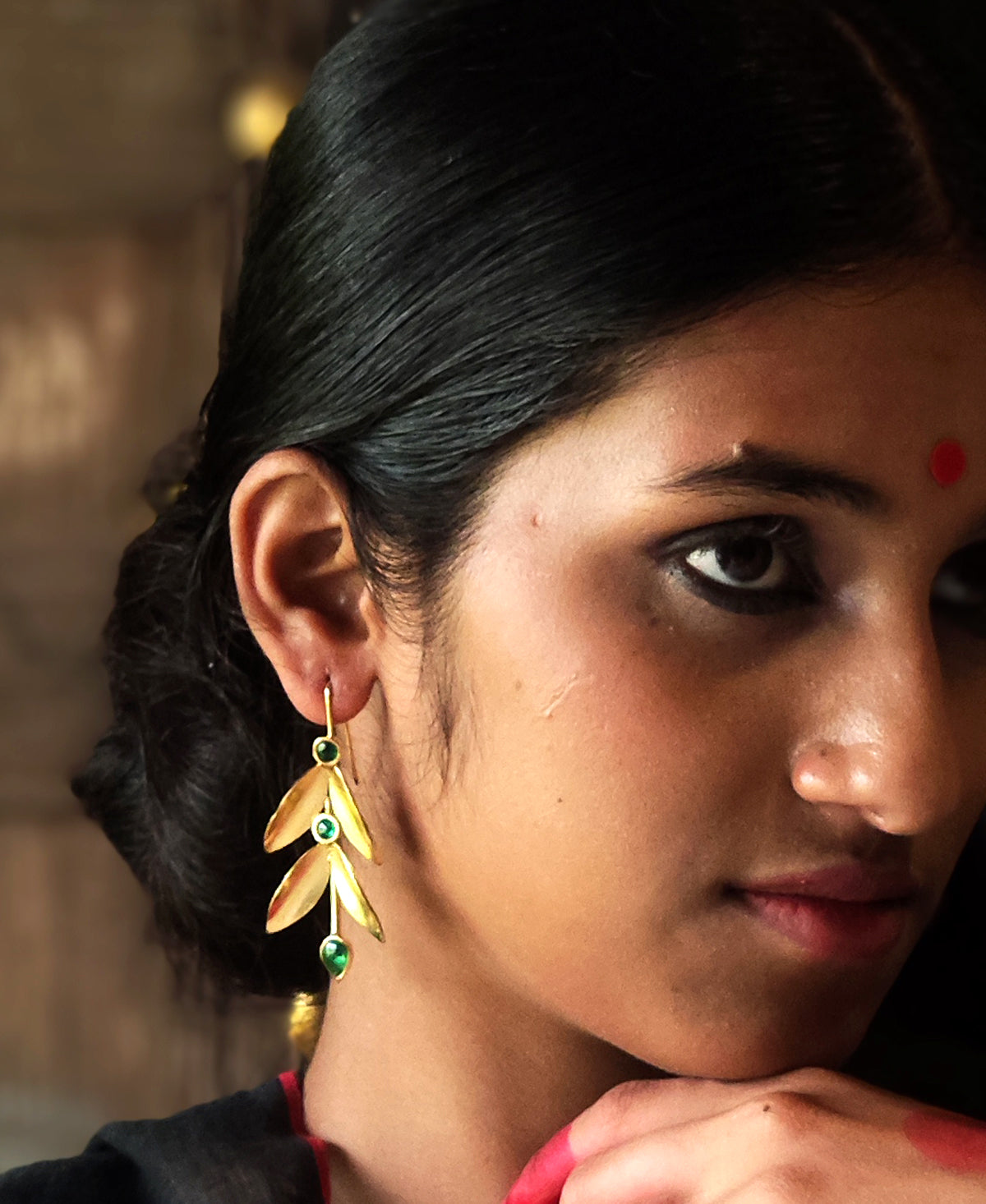 Sobuj Banalata Pallav Earring