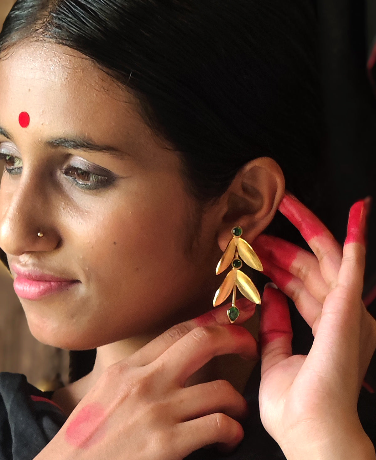 Sobuj Sondha Pallav Earring