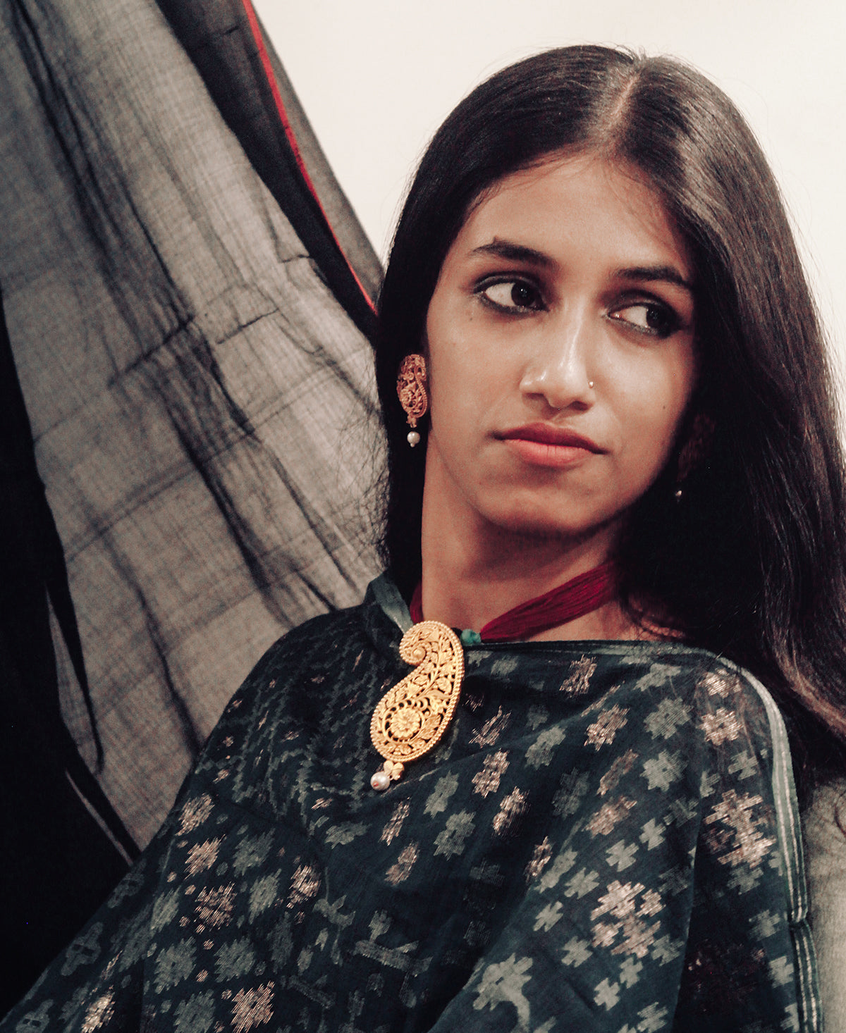 Kanaklata Gold Plated Pendant Set