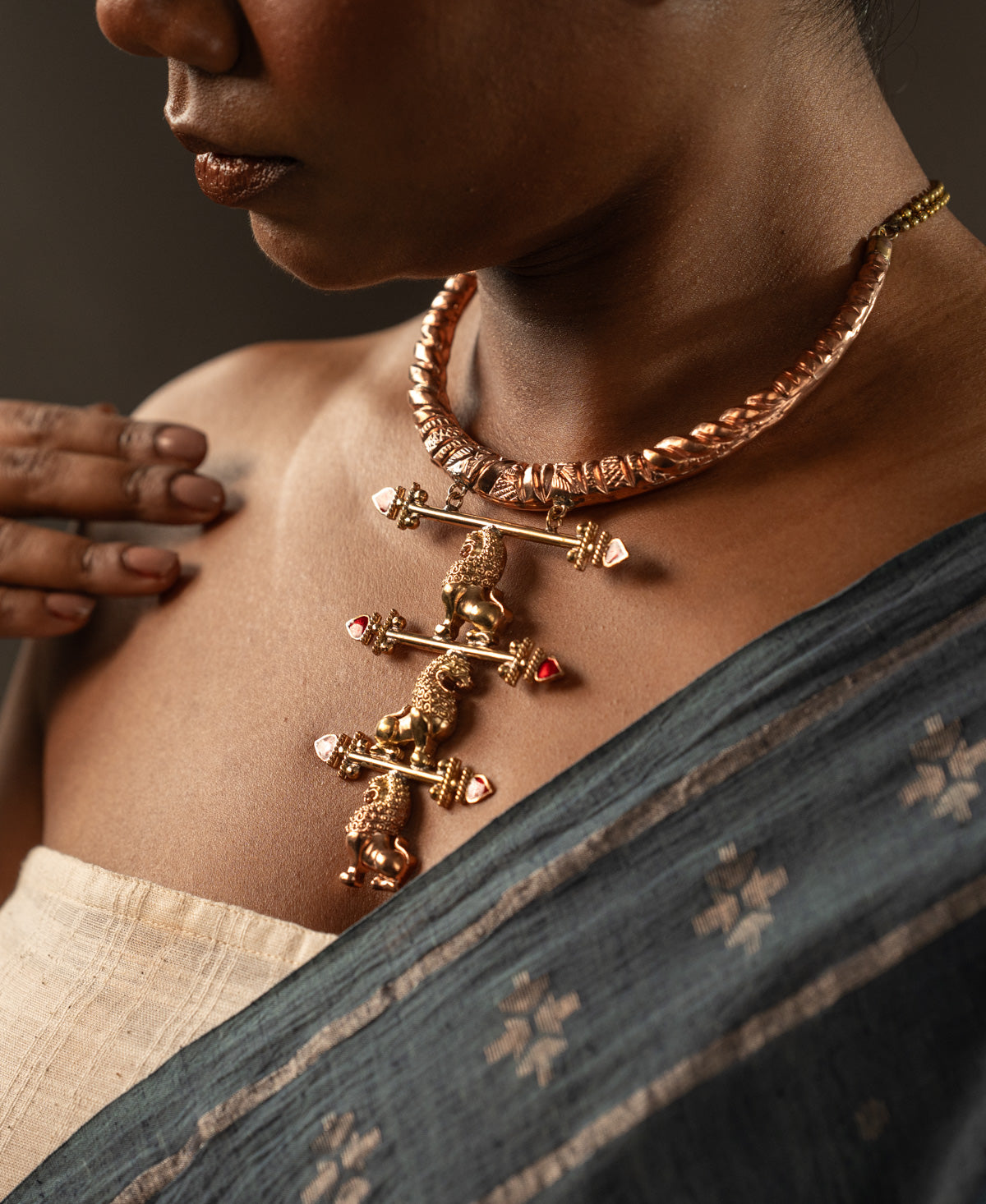 Yali Tridhara Collar Necklace