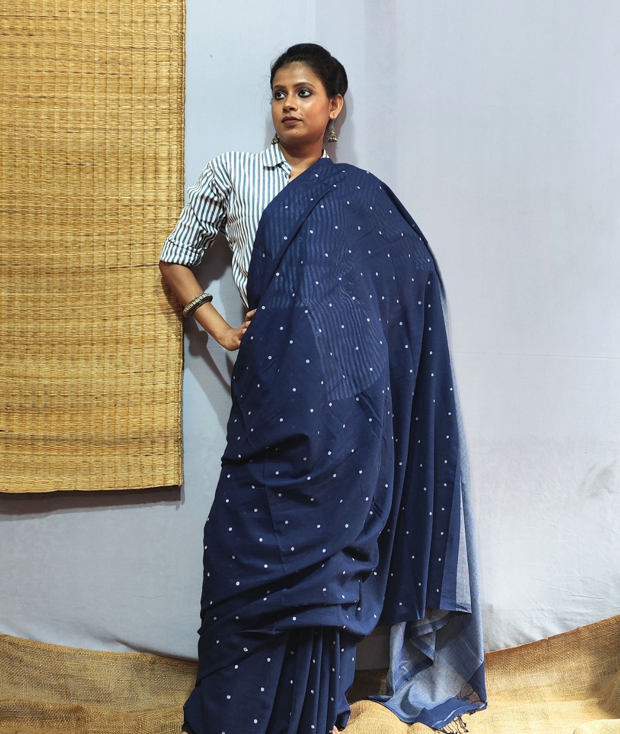Gol Buti Handloom Cotton Jamdani Saree