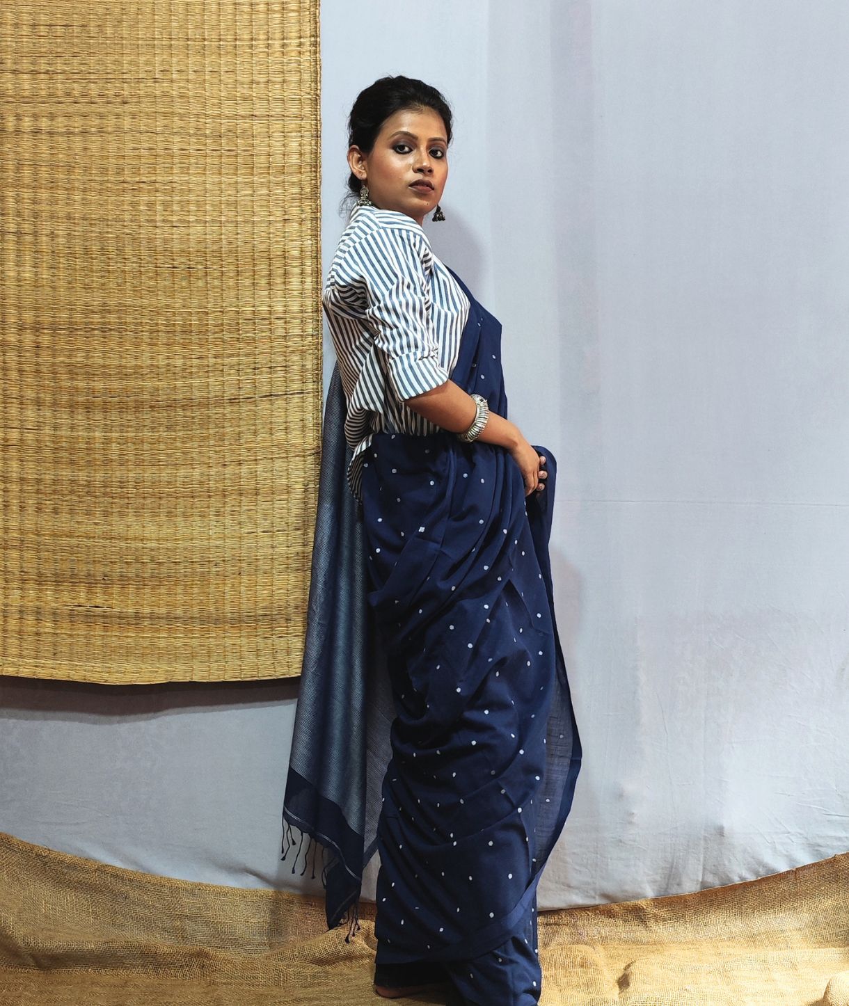 Gol Buti Handloom Cotton Jamdani Saree