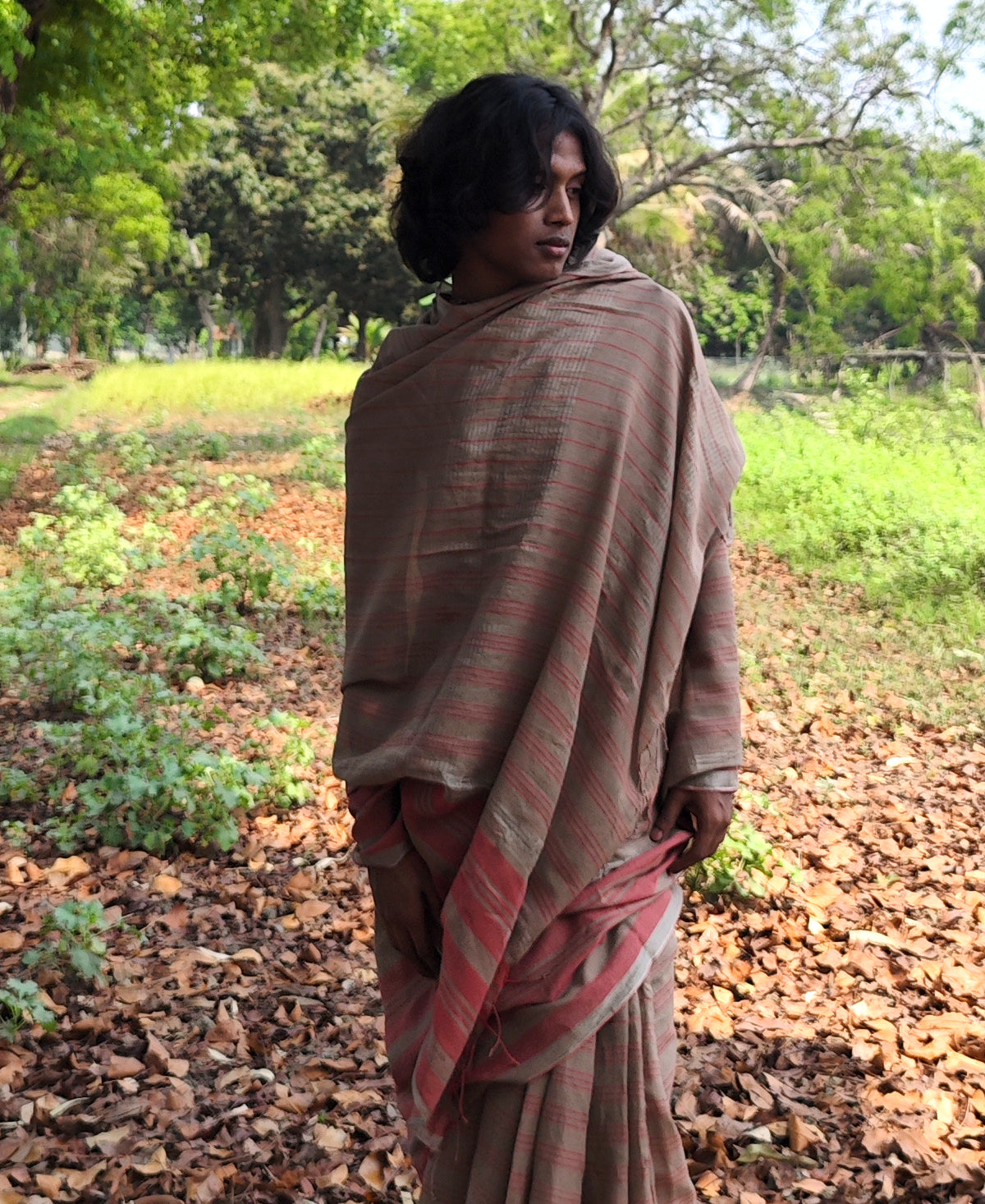 Manobi Cotton Stripe Saree